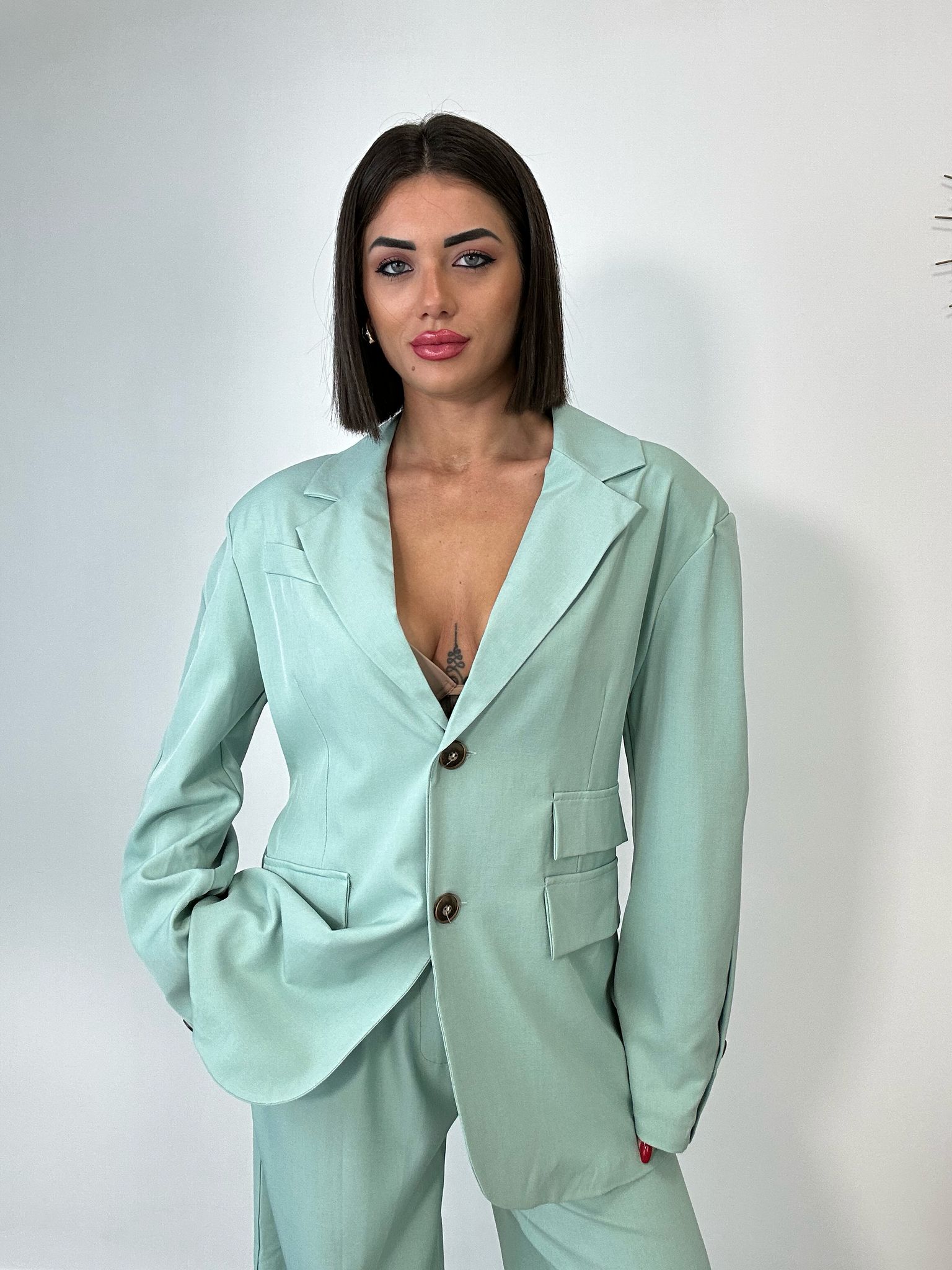 Tailleur Lio (Blazer + Pantalone) Verde Acqua