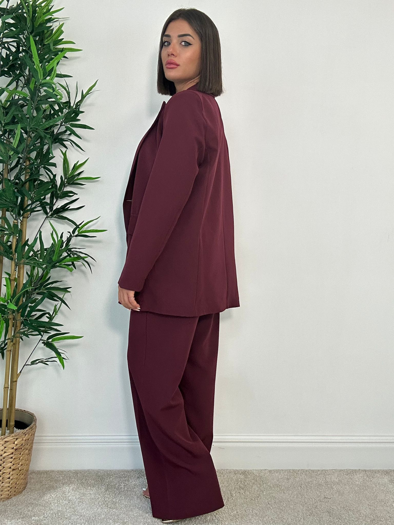 Tailleur Malaga (Blazer Doppio Petto + Pantalone) Bordeaux