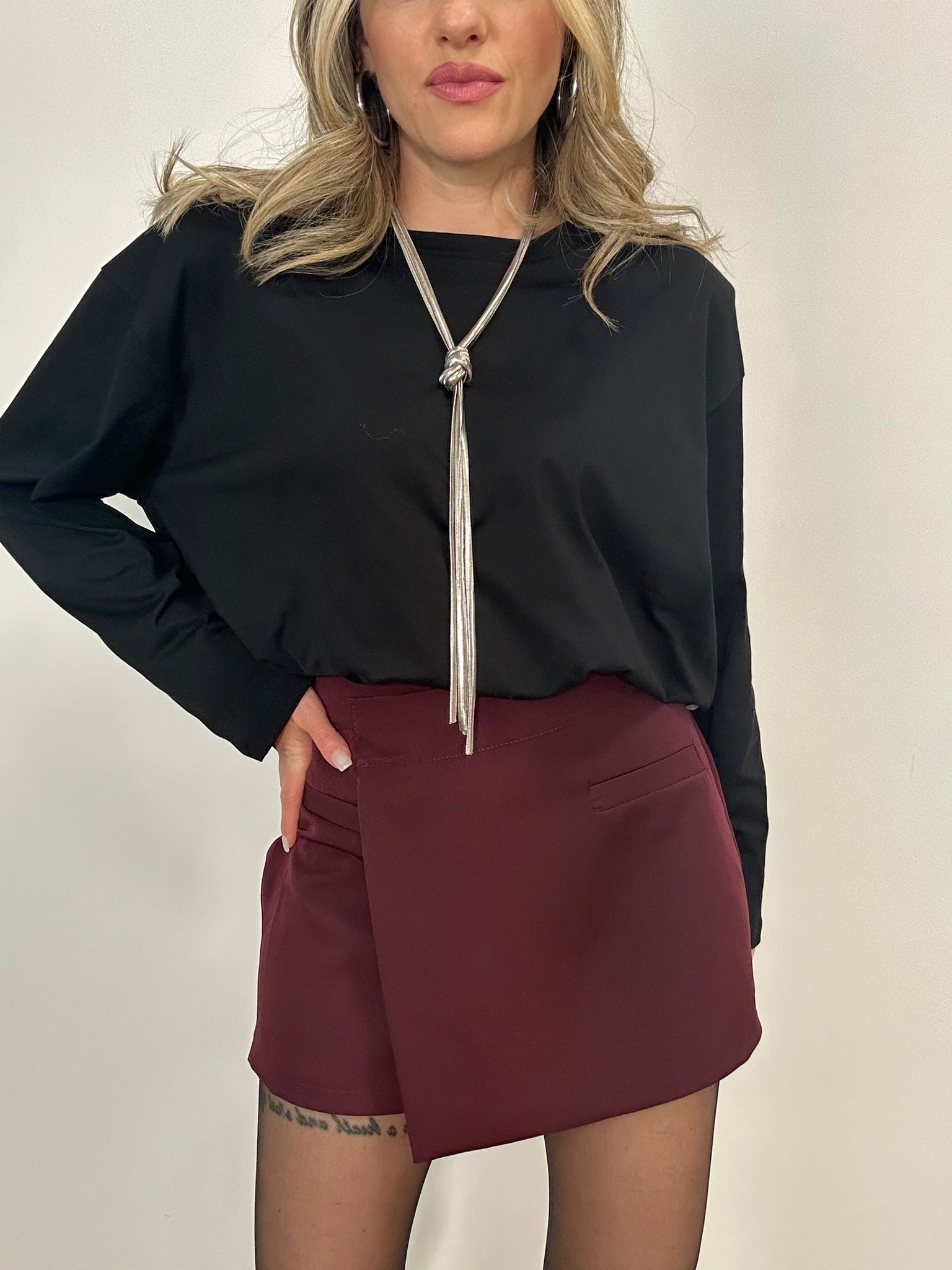 Gonna Pantaloncino 3644 - Bordeaux