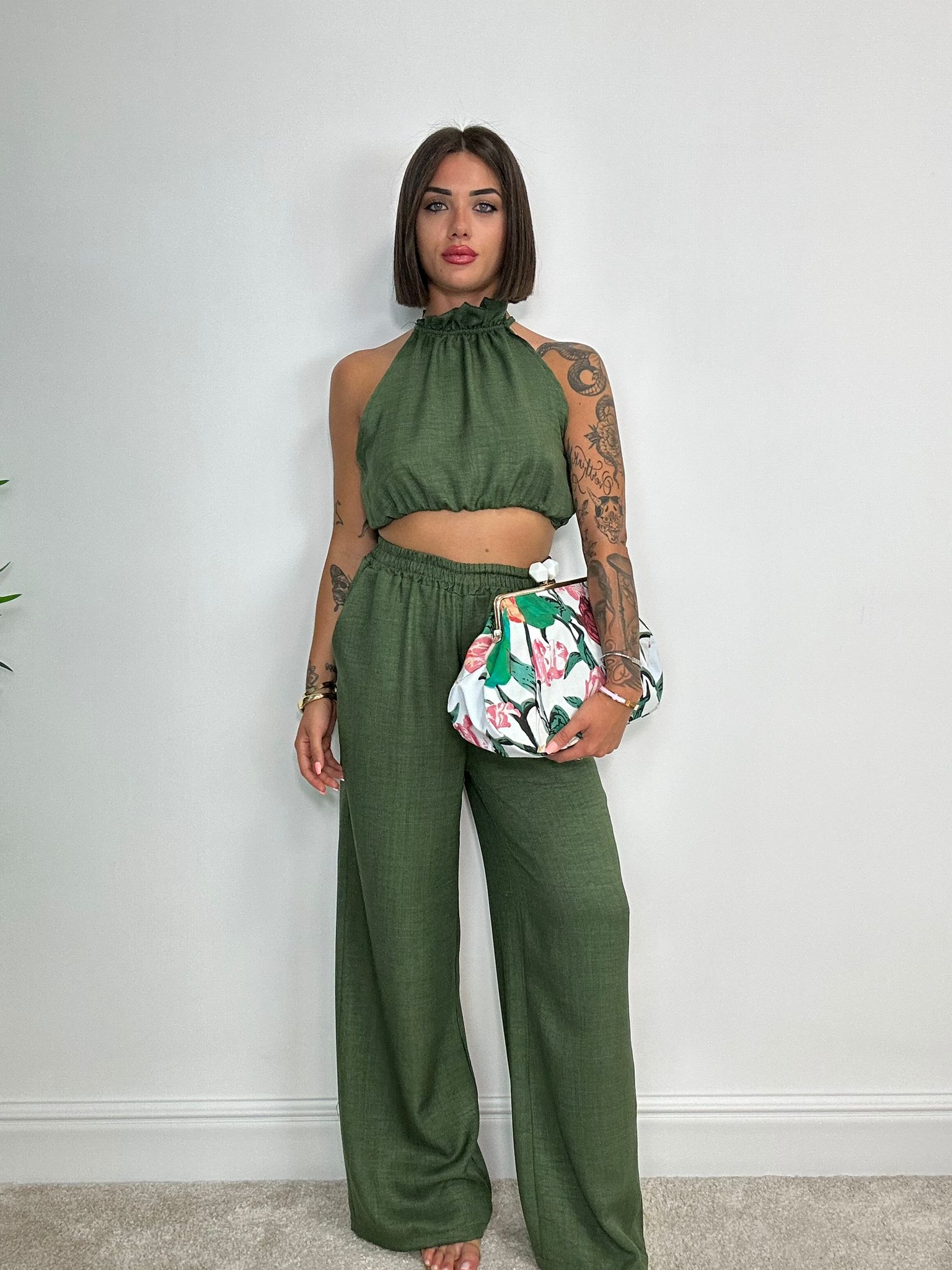 Coordinato Miami (Top + Pantalone) Verde