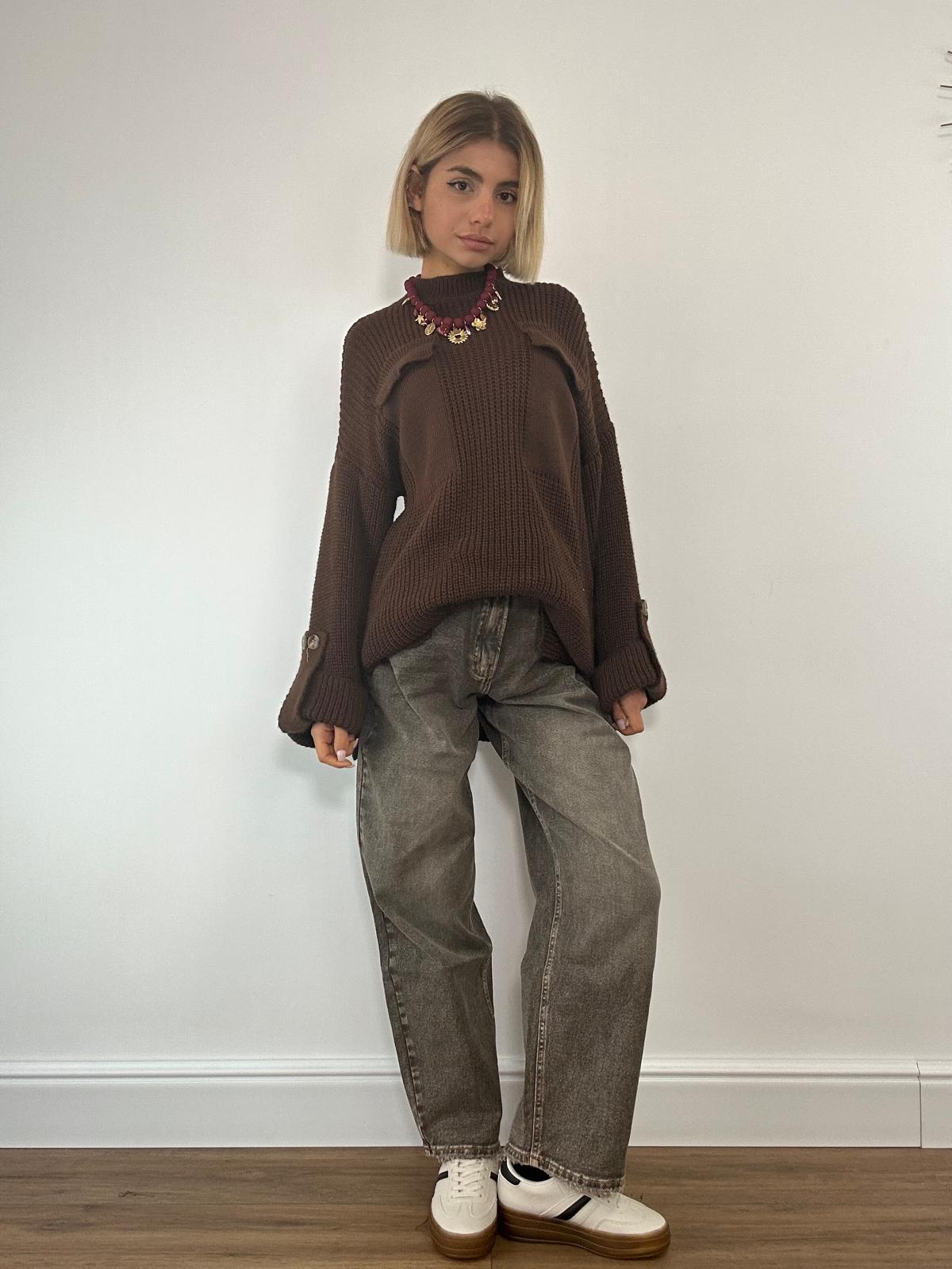 Pullover 24833 - Braun