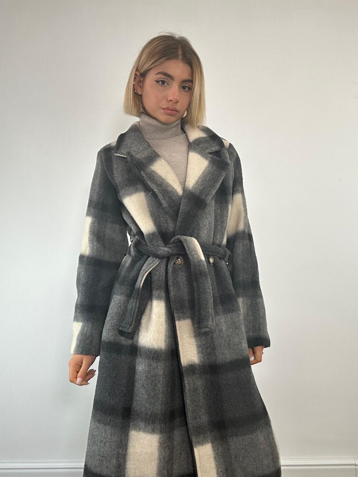 Cappotto IN683507 - Panna e Nero