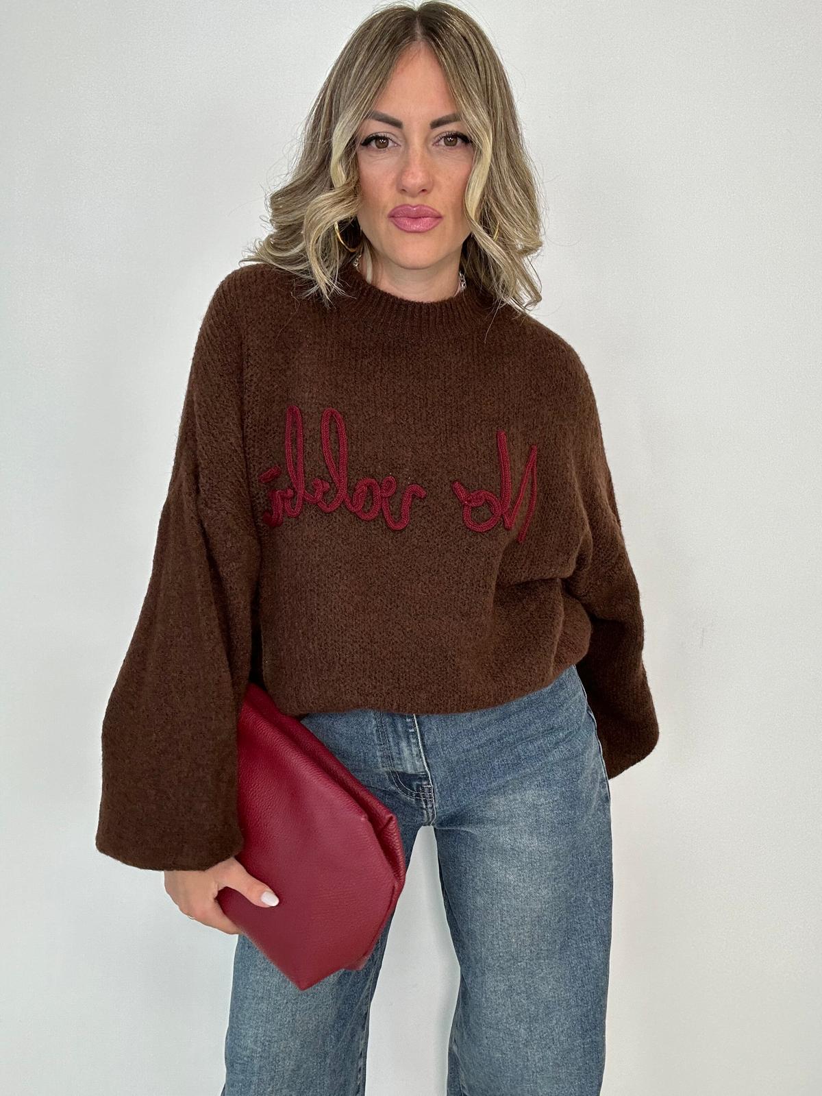 Maglione (No Vabbè) 2702 - Marrone