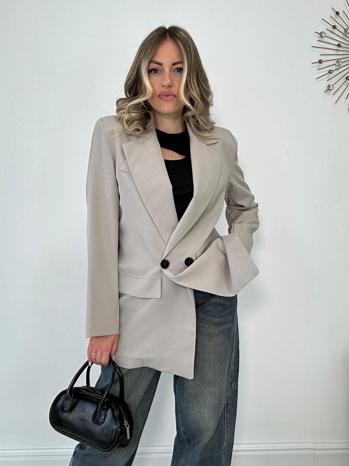 Blazer doppio bottone - Fango