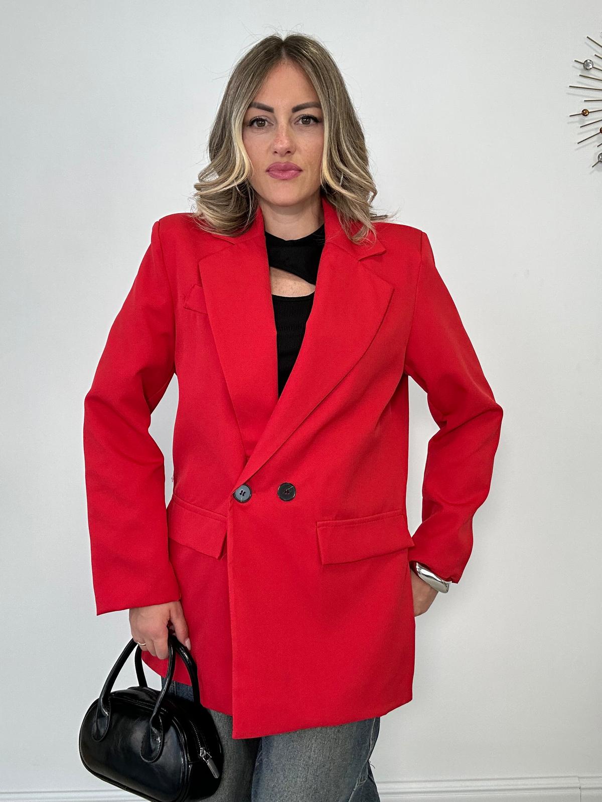 Blazer doppio bottone - Rosso