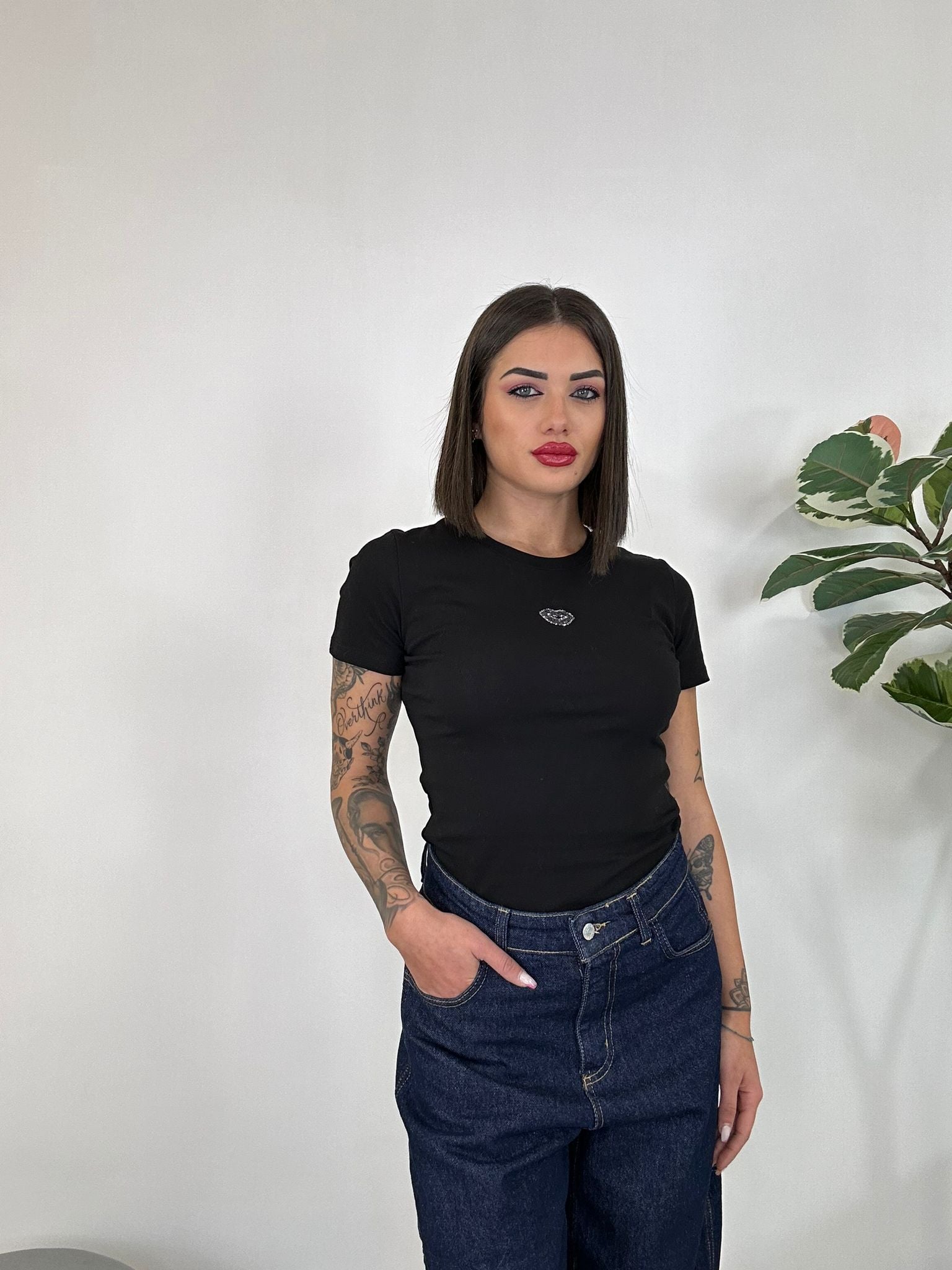 T-shirt Kiss - Noir