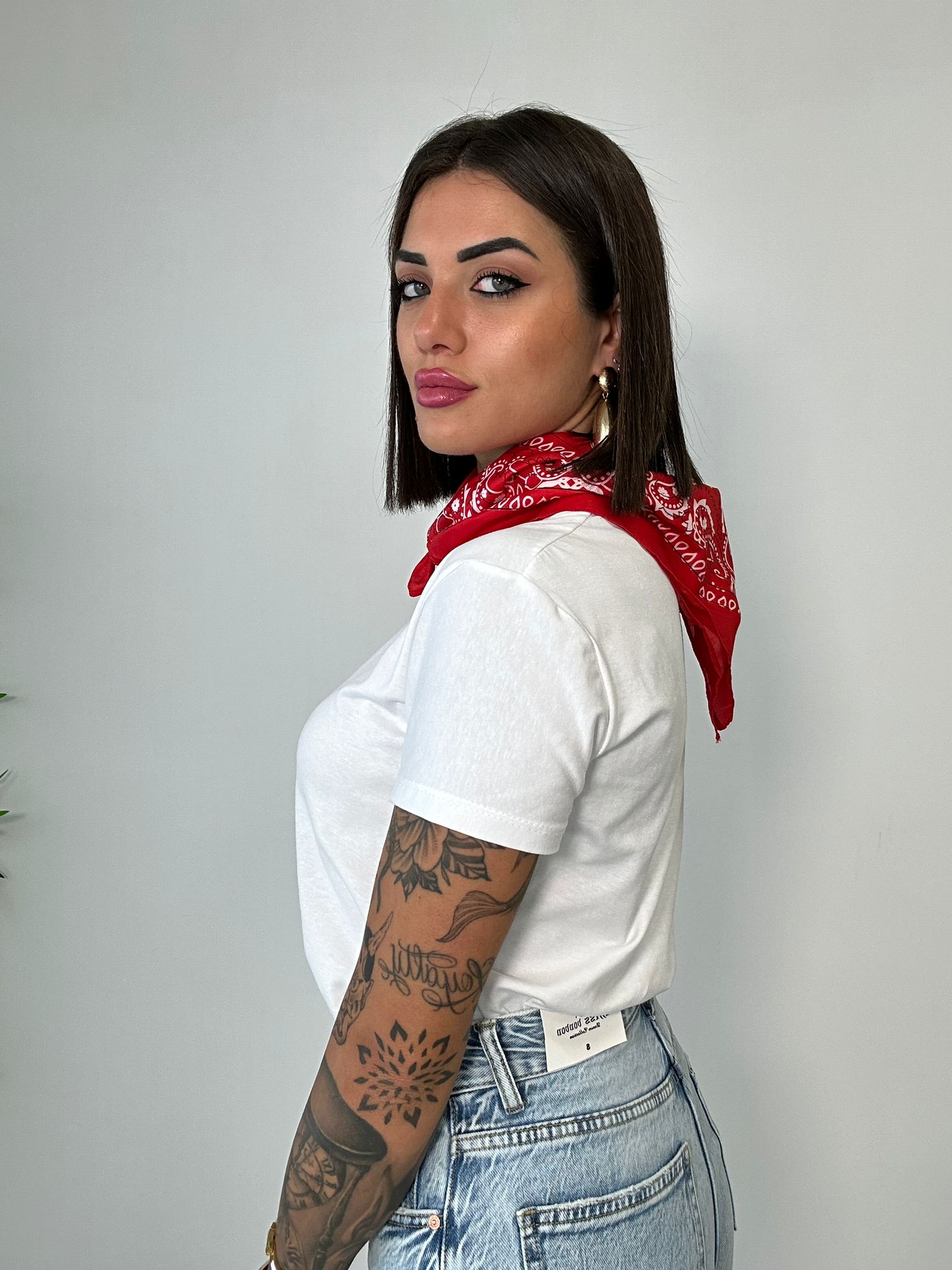 T-shirt con bandana - Rosso