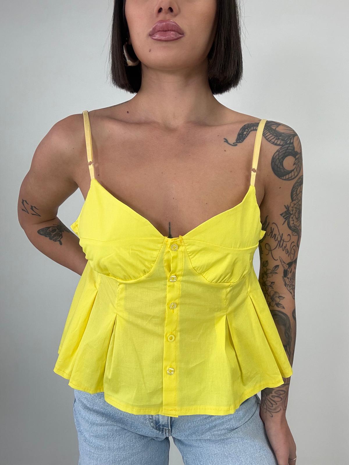 Haut boutonné - Jaune