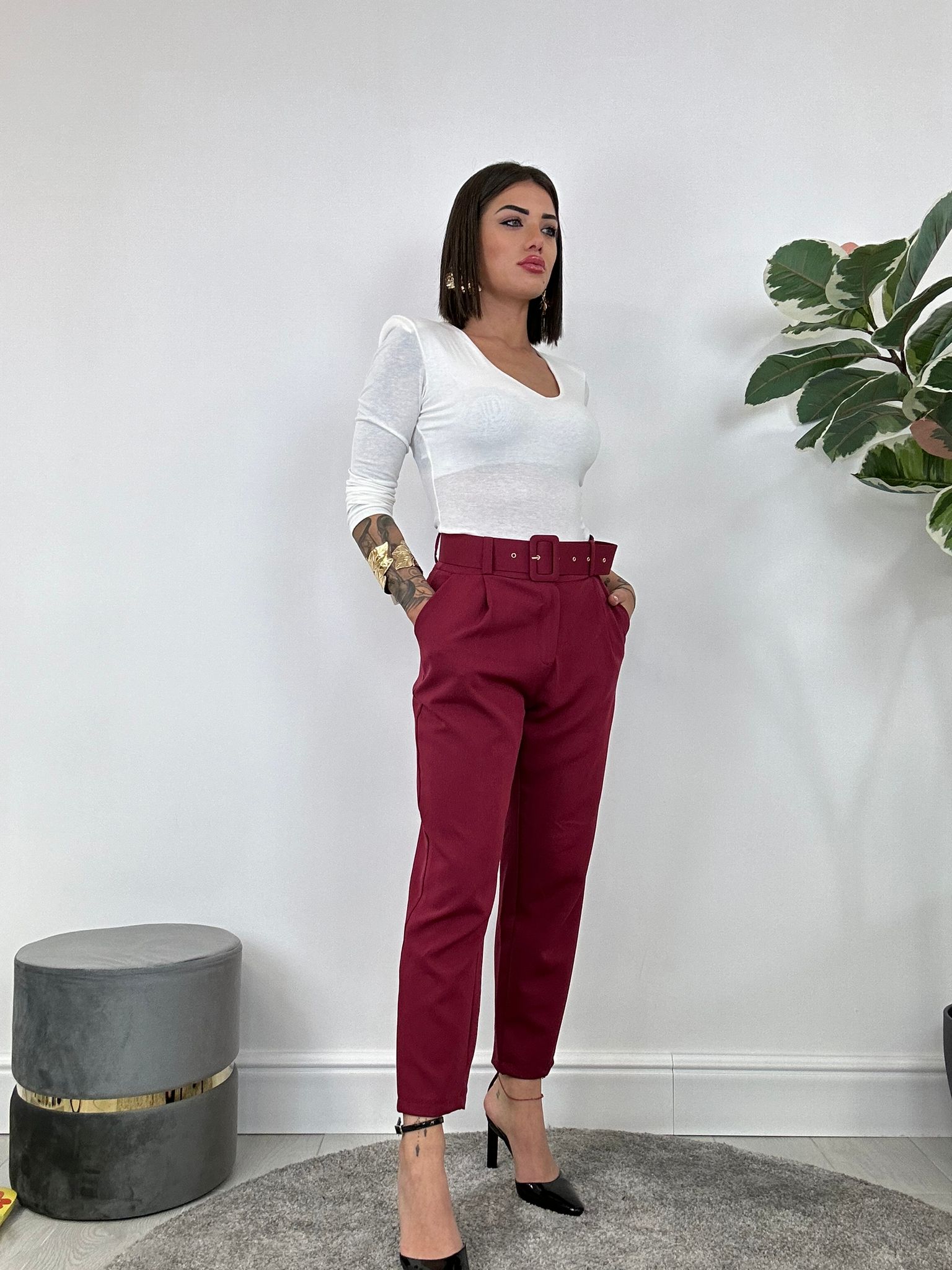 Pantalon Lidia - Bordeaux