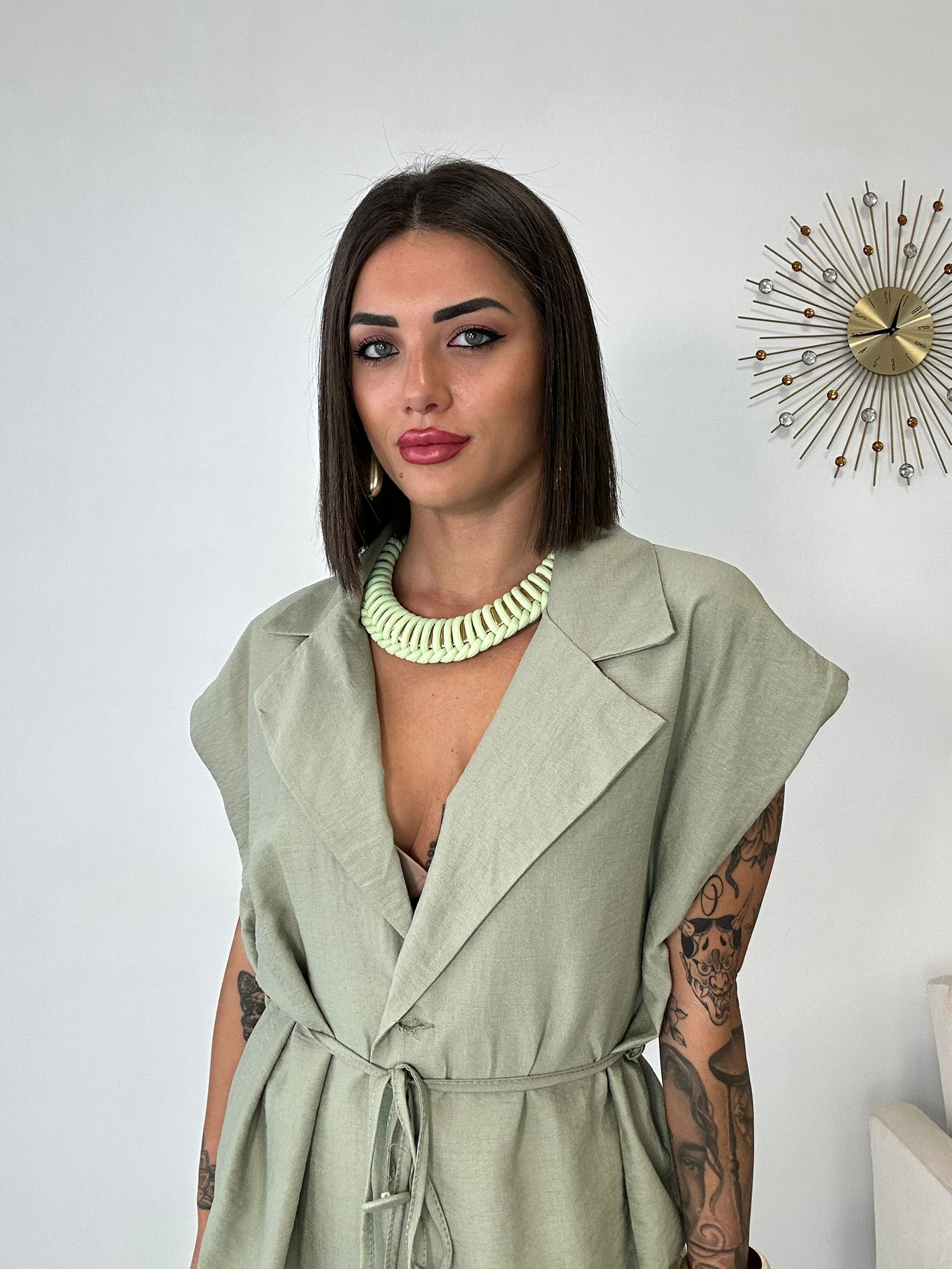 Coordinato Bahamas (Giacca Smanicata + Pantalone) Verde