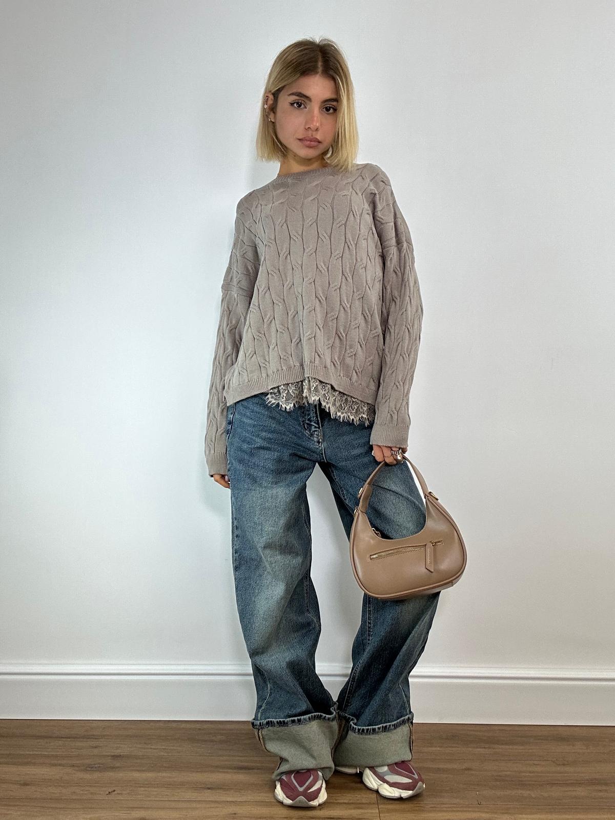 Pullover 25895 - Schlamm