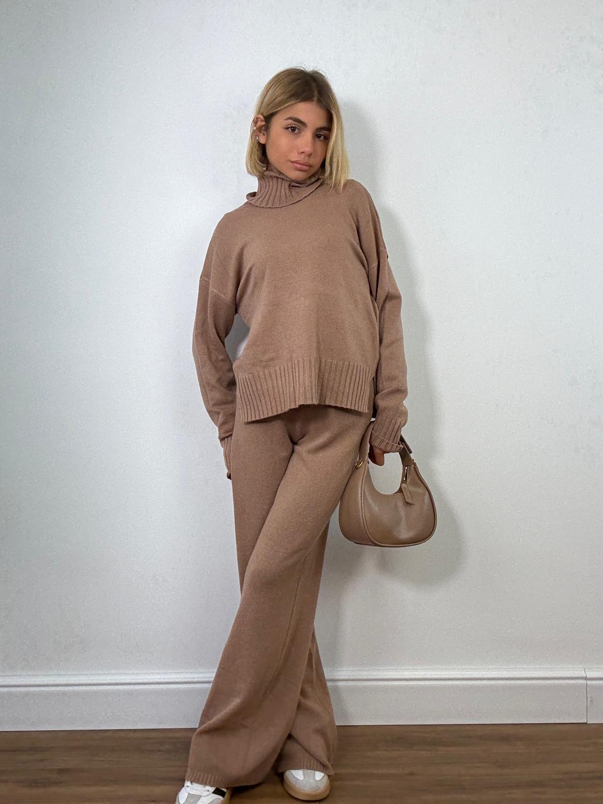 Coordinato AL016B (Maglione + Pantalone) Beige