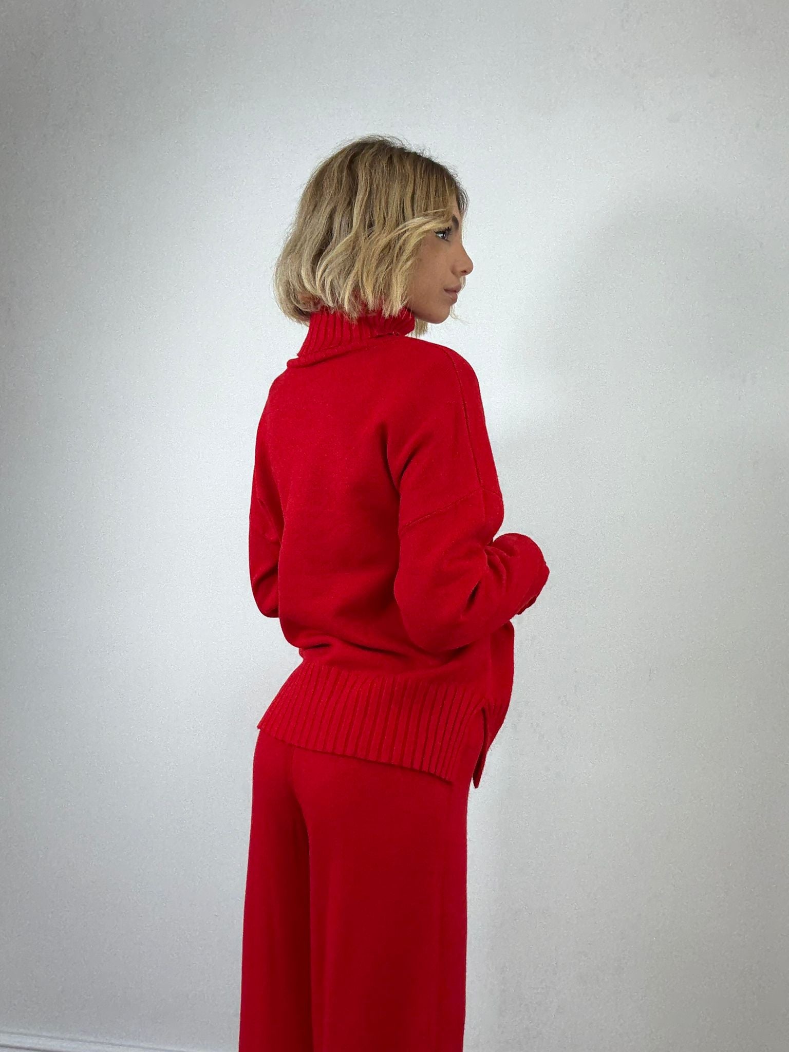 Coordinato AL016B (Maglione + Pantalone) Rosso