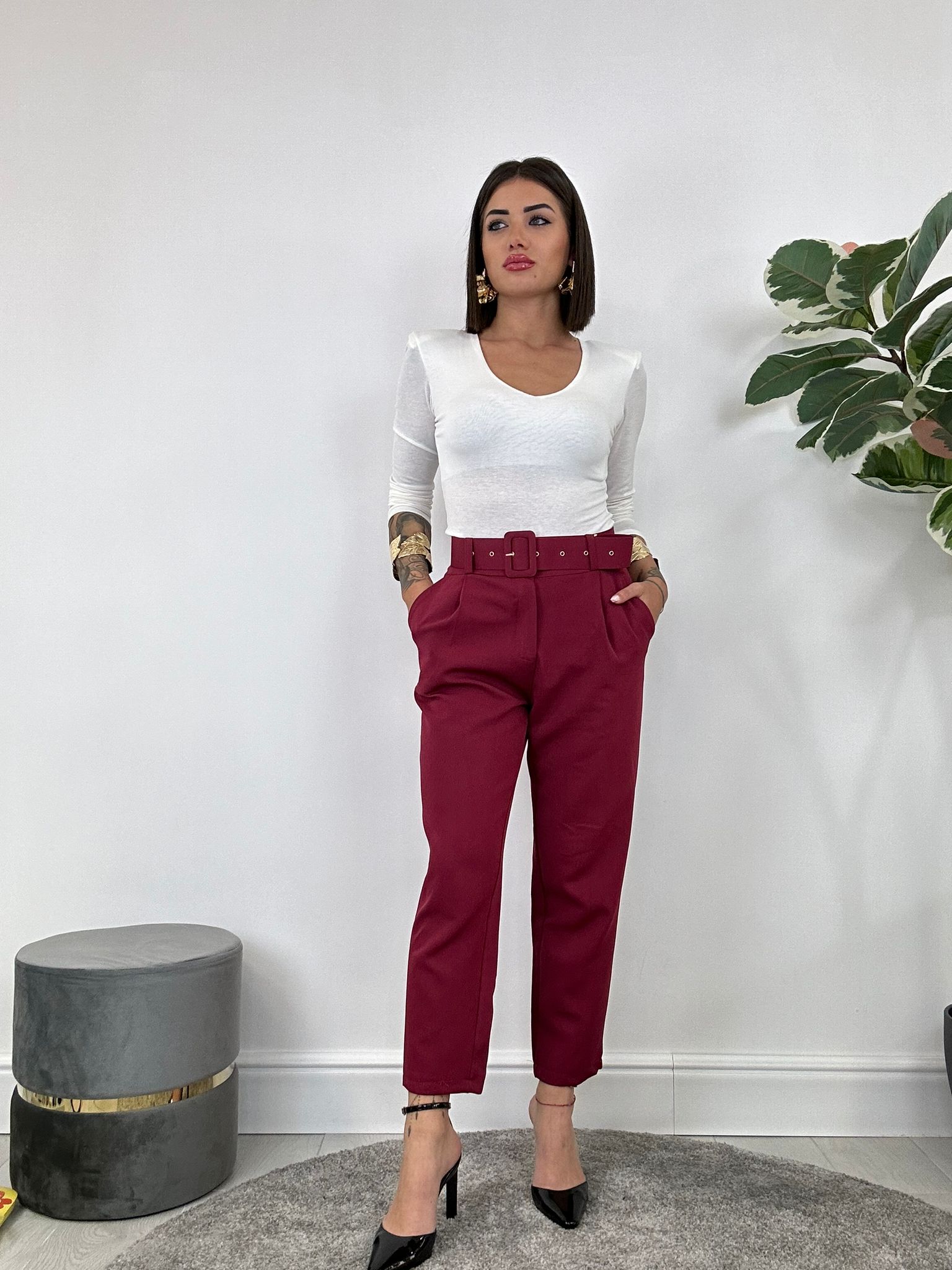 Pantalon Lidia - Bordeaux