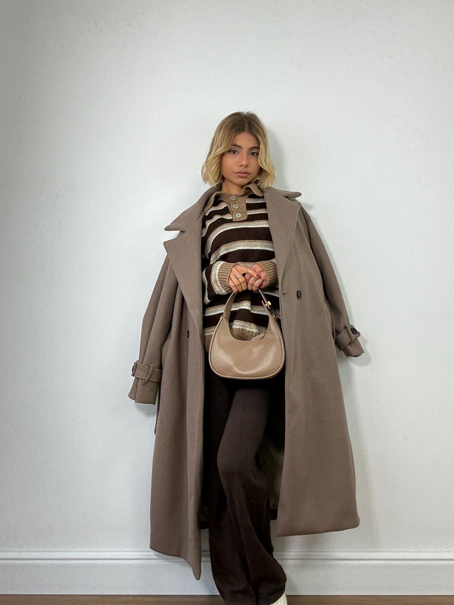 Maglione 33829 - Marrone e Beige