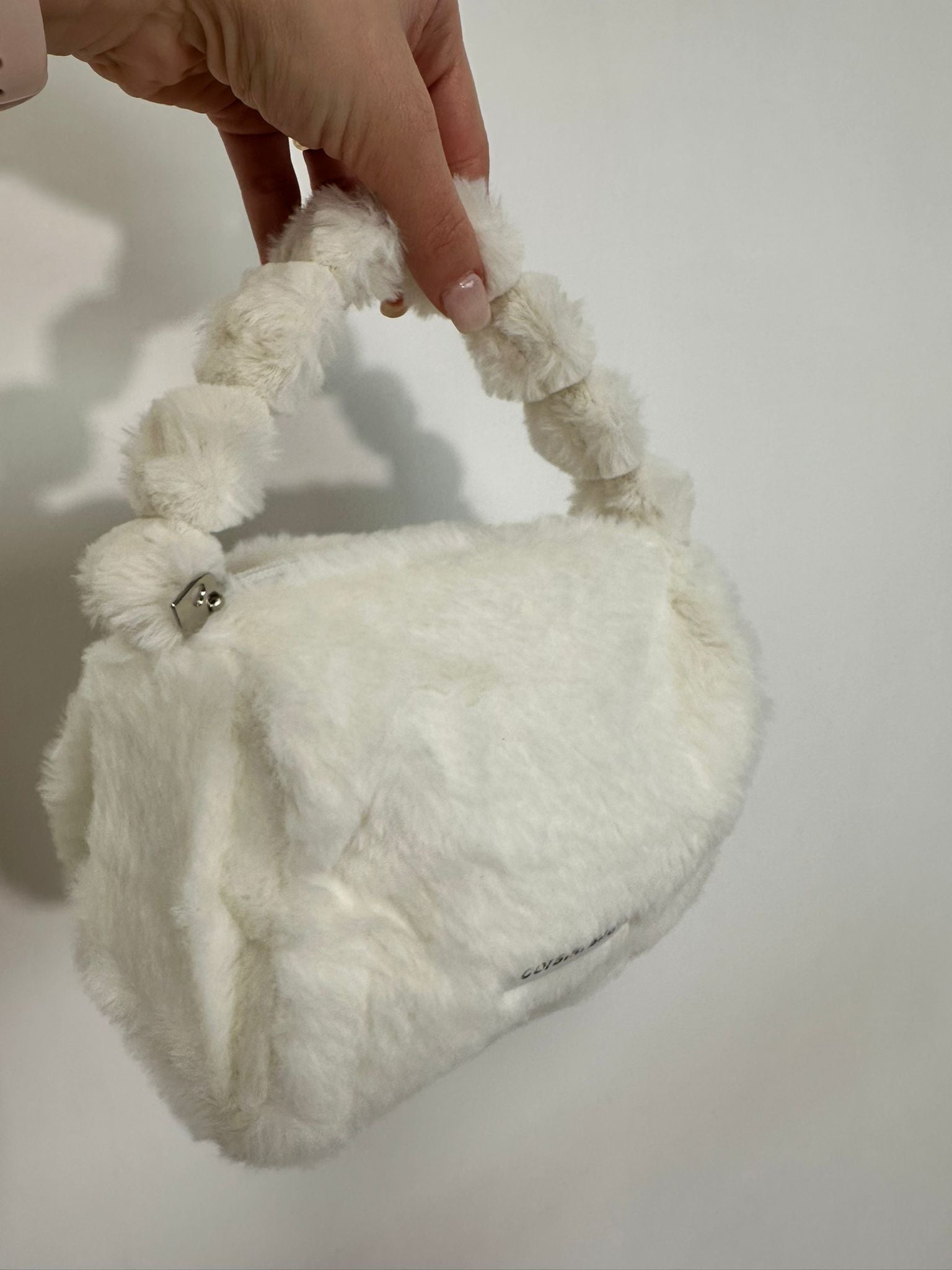 Pochette in peluche - Bianco