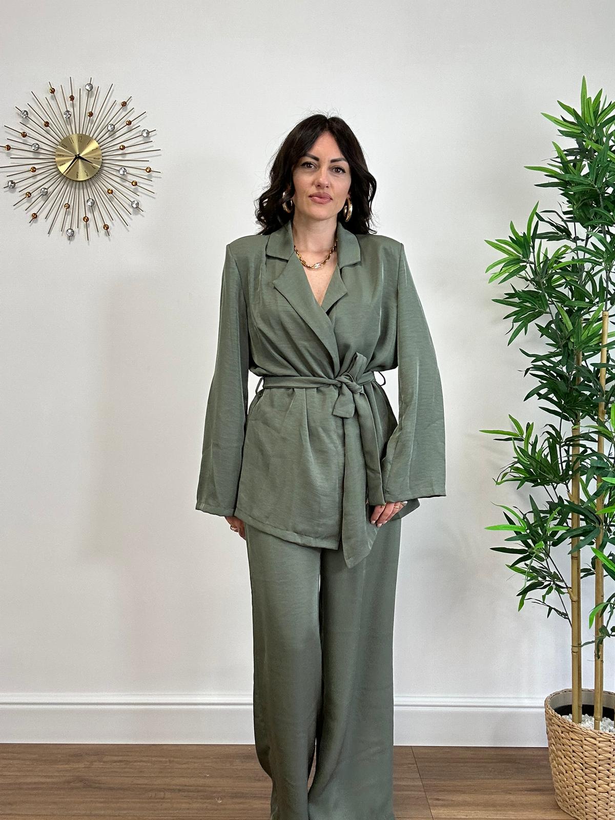 Coordinato 88555 ( Pantalone + Top + Giacca ) - Verde