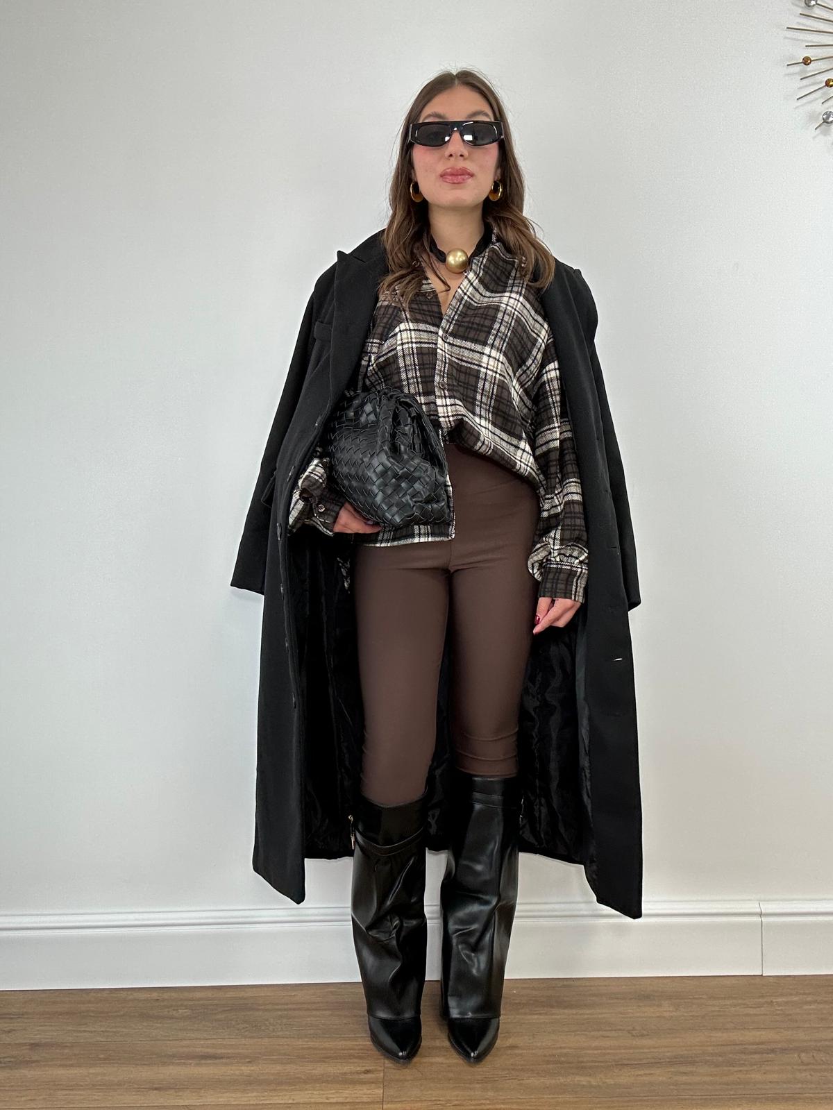 Leggins con staffa 6136 - Marrone