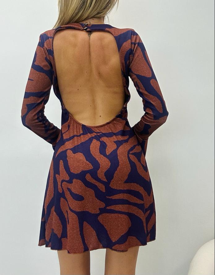 Robe à manches cloche et décolleté dos Divers coloris - FR3587