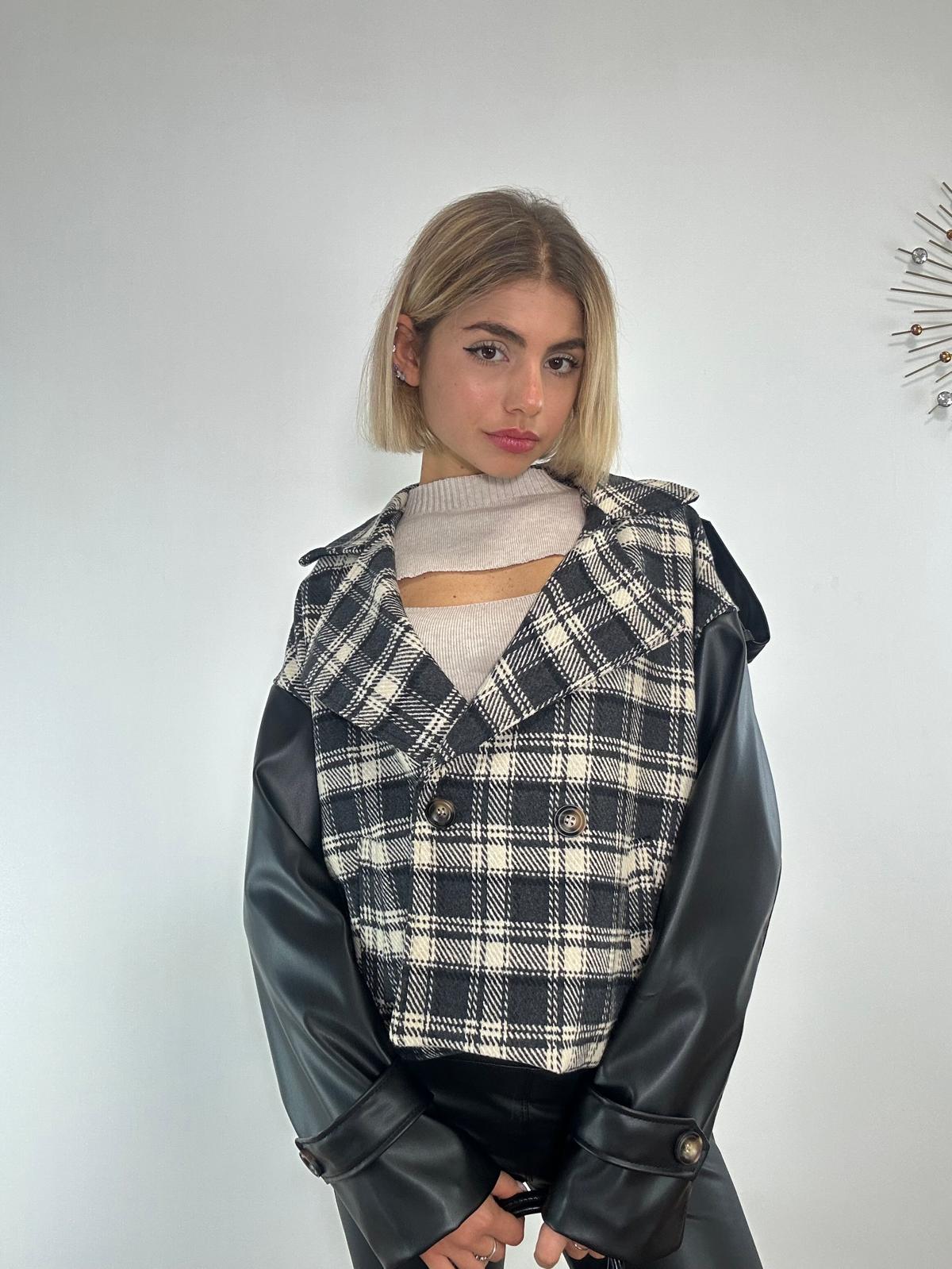 Giacca a Quadri 87517 - Nero