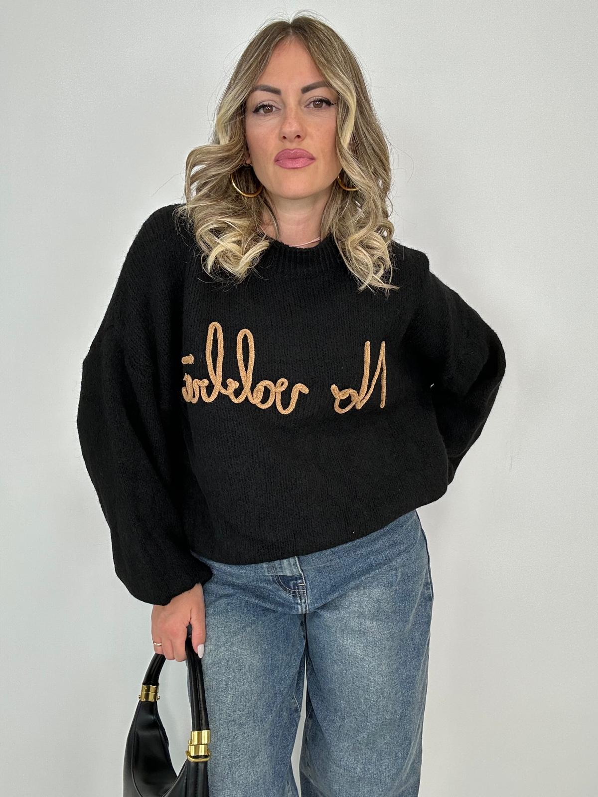 Maglione (No Vabbè) 2702 - Nero