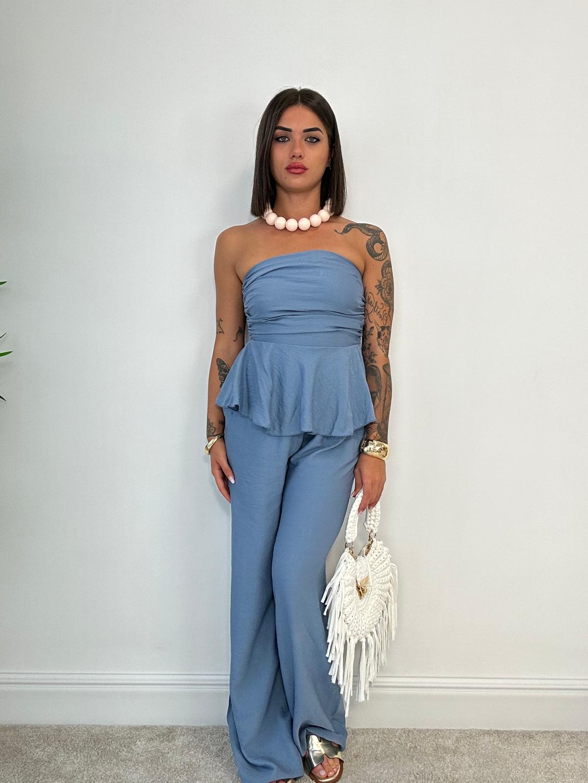 Coordinato Minorca (Top + Pantalone) Avio