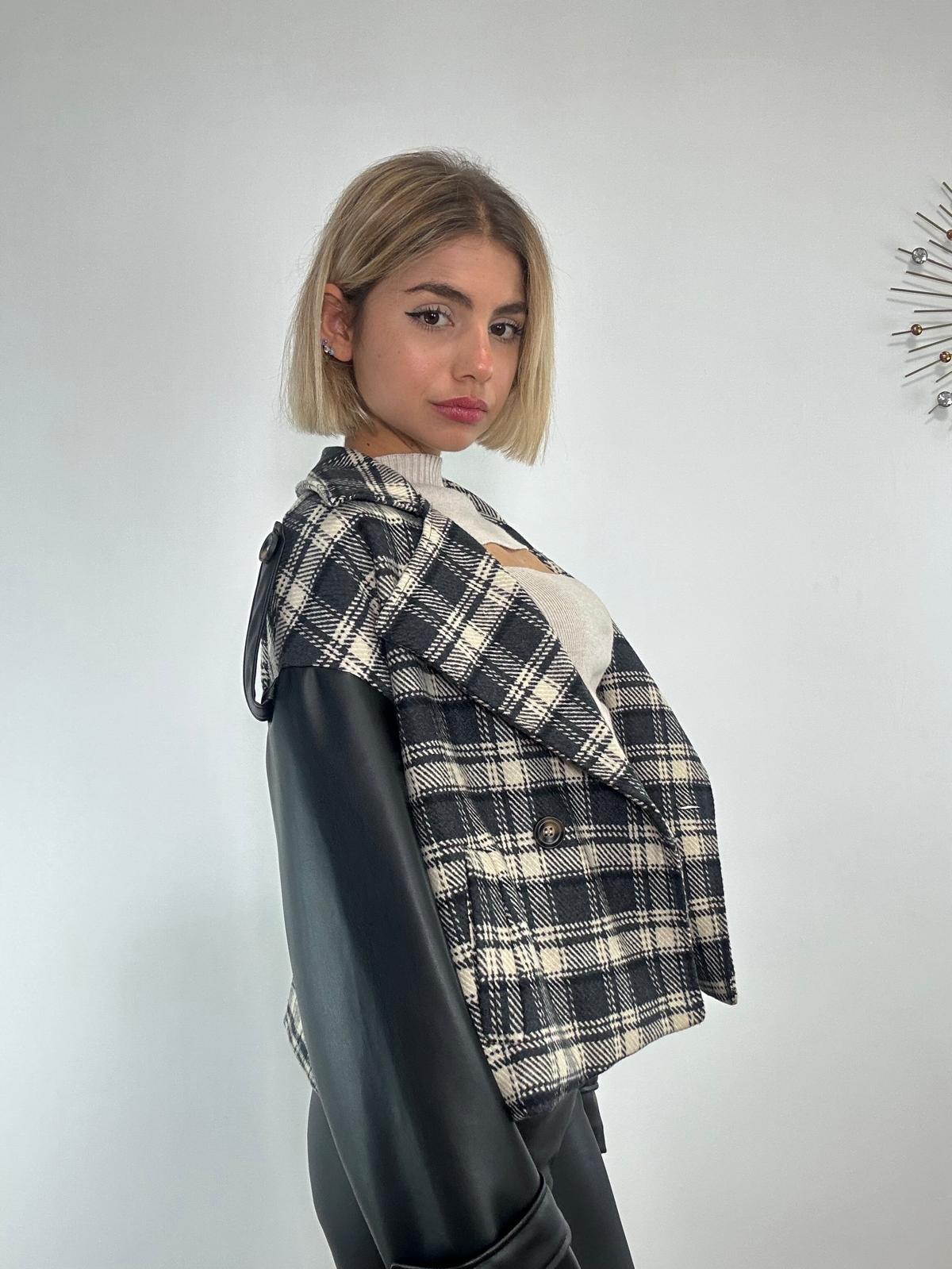 Giacca a Quadri 87517 - Nero