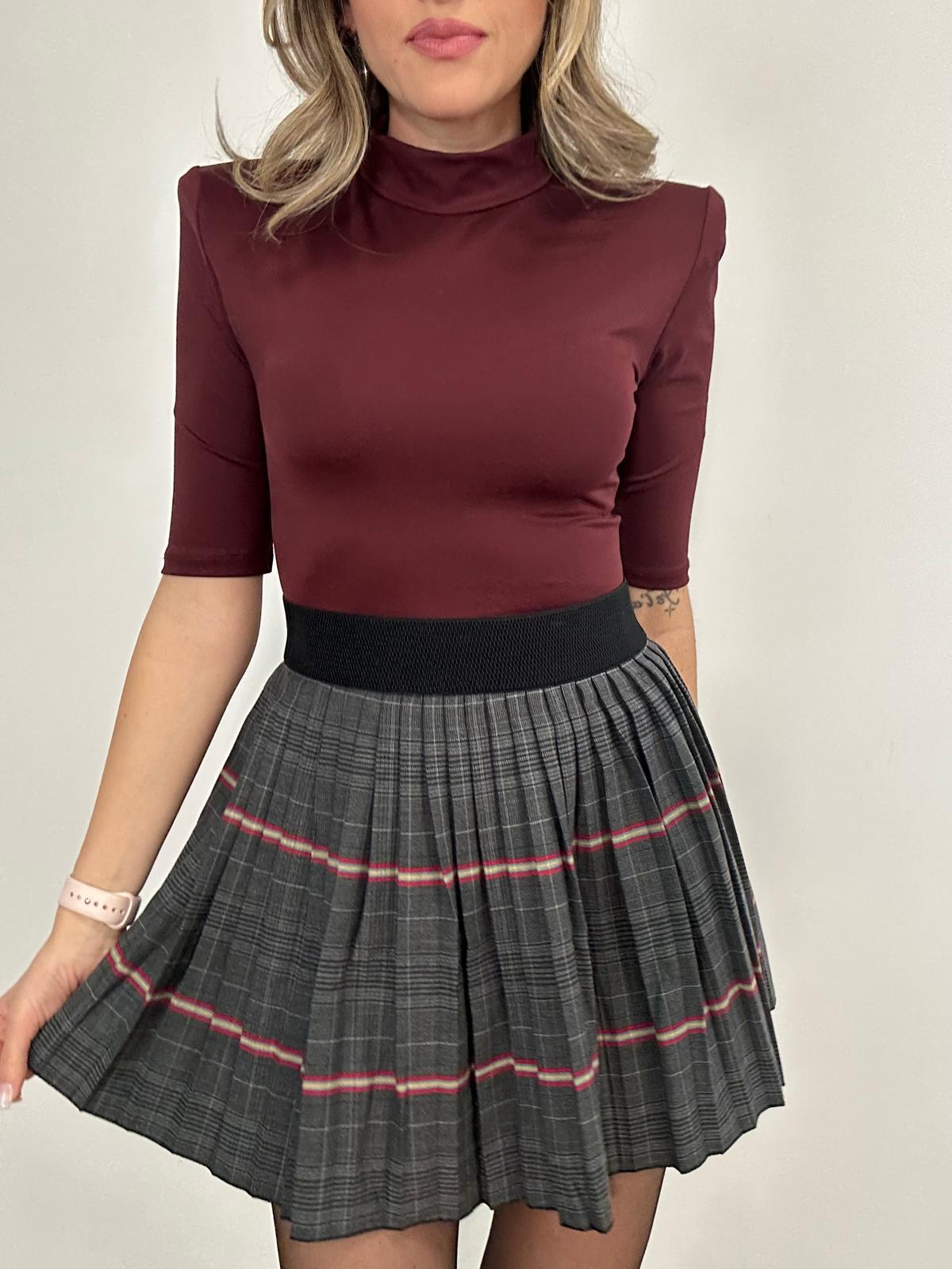 Body 11897 con spalline - Bordeaux