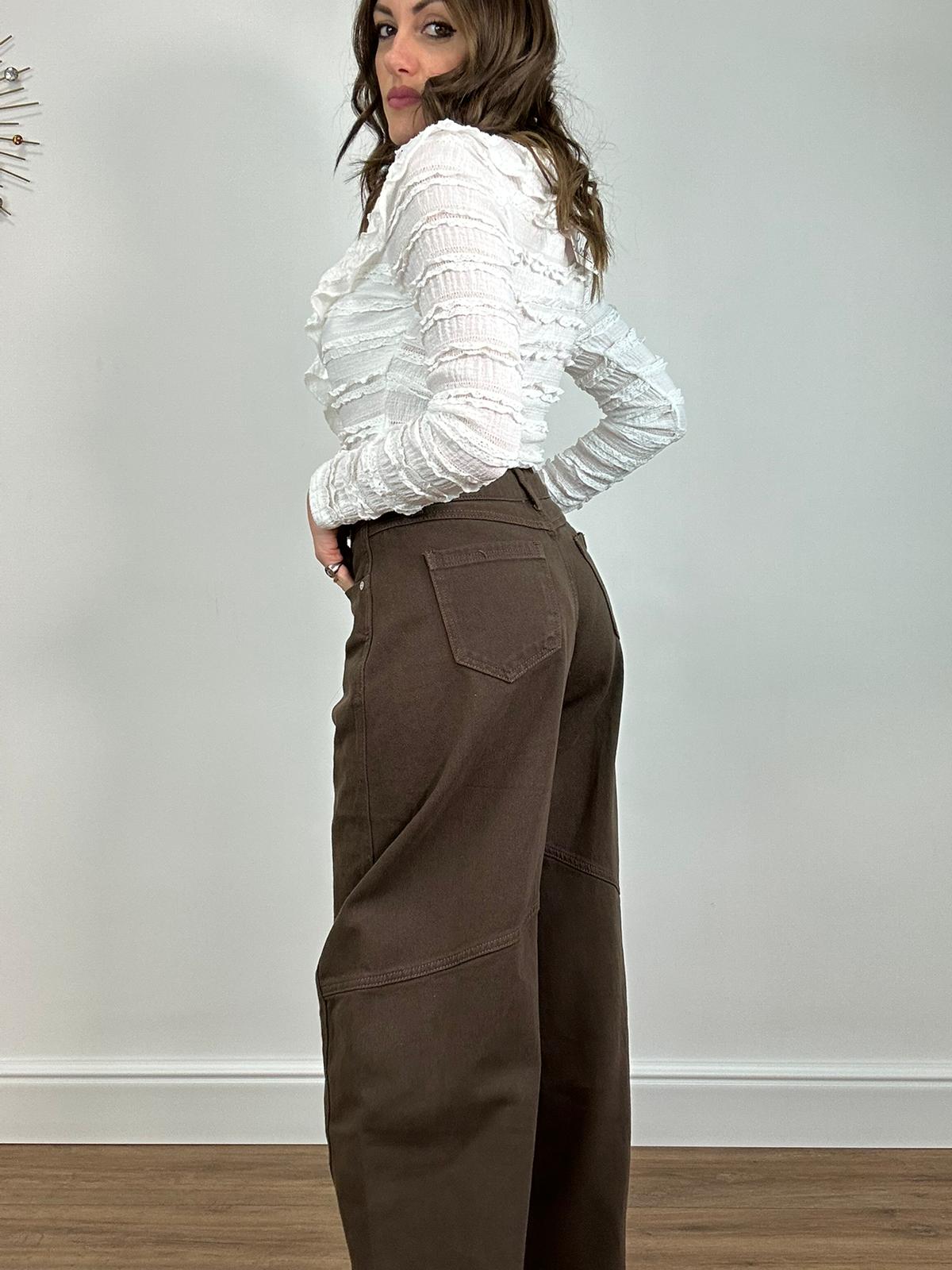 Jeans ballon 6654 - Marrone