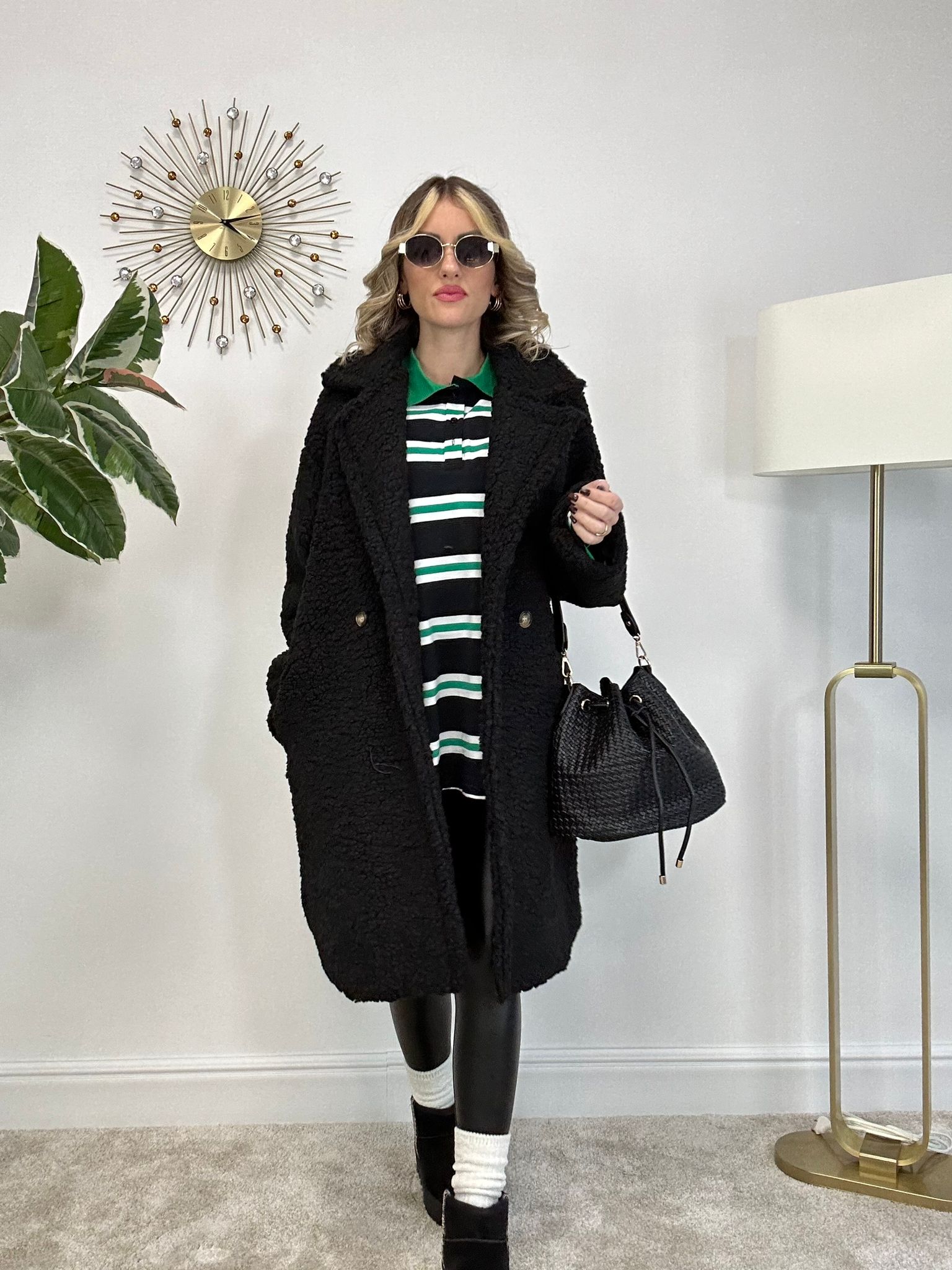 Leggings en cuir écologique - Noir