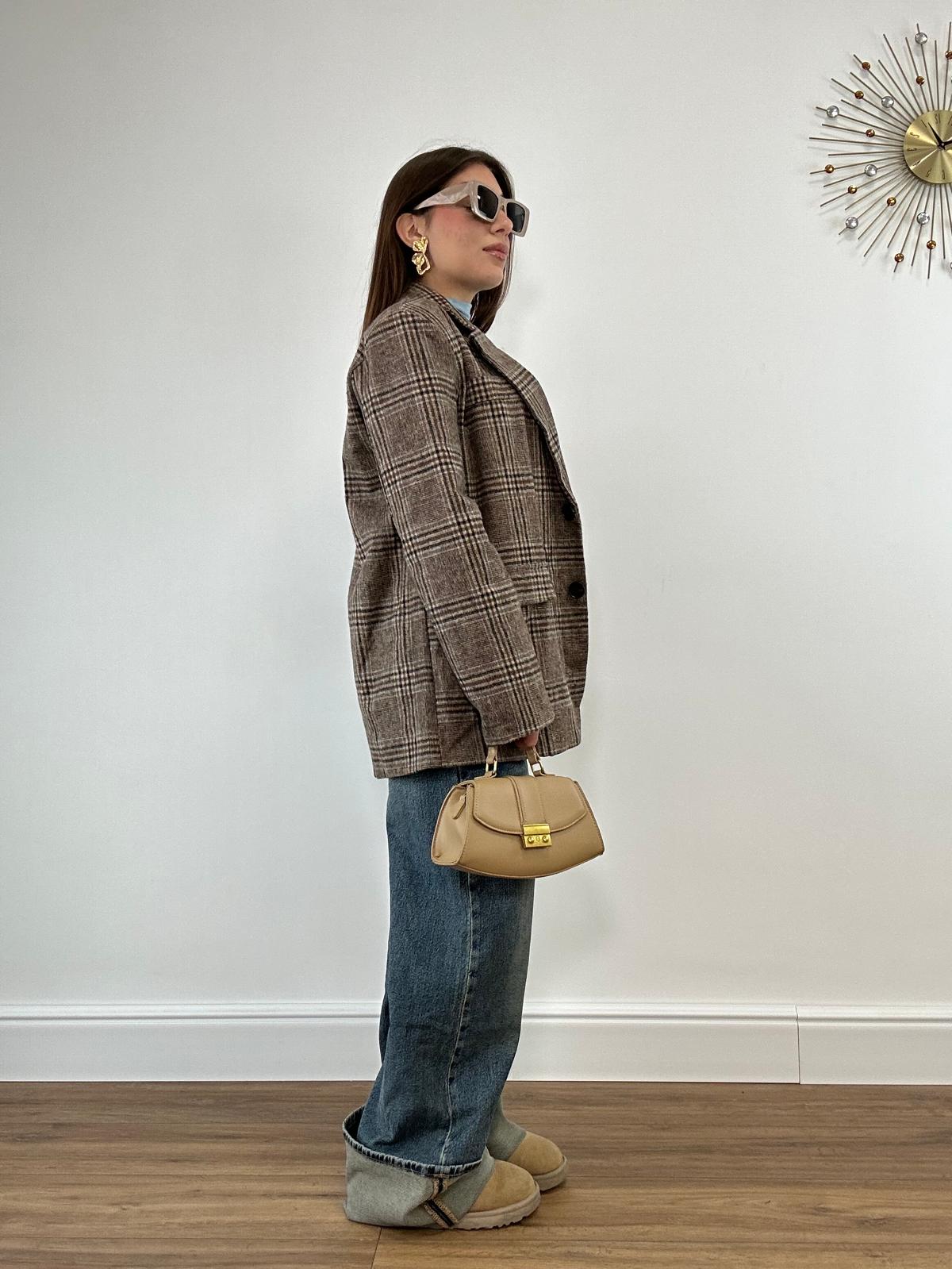 Blazer Scozzese 25752 - Beige e Marrone