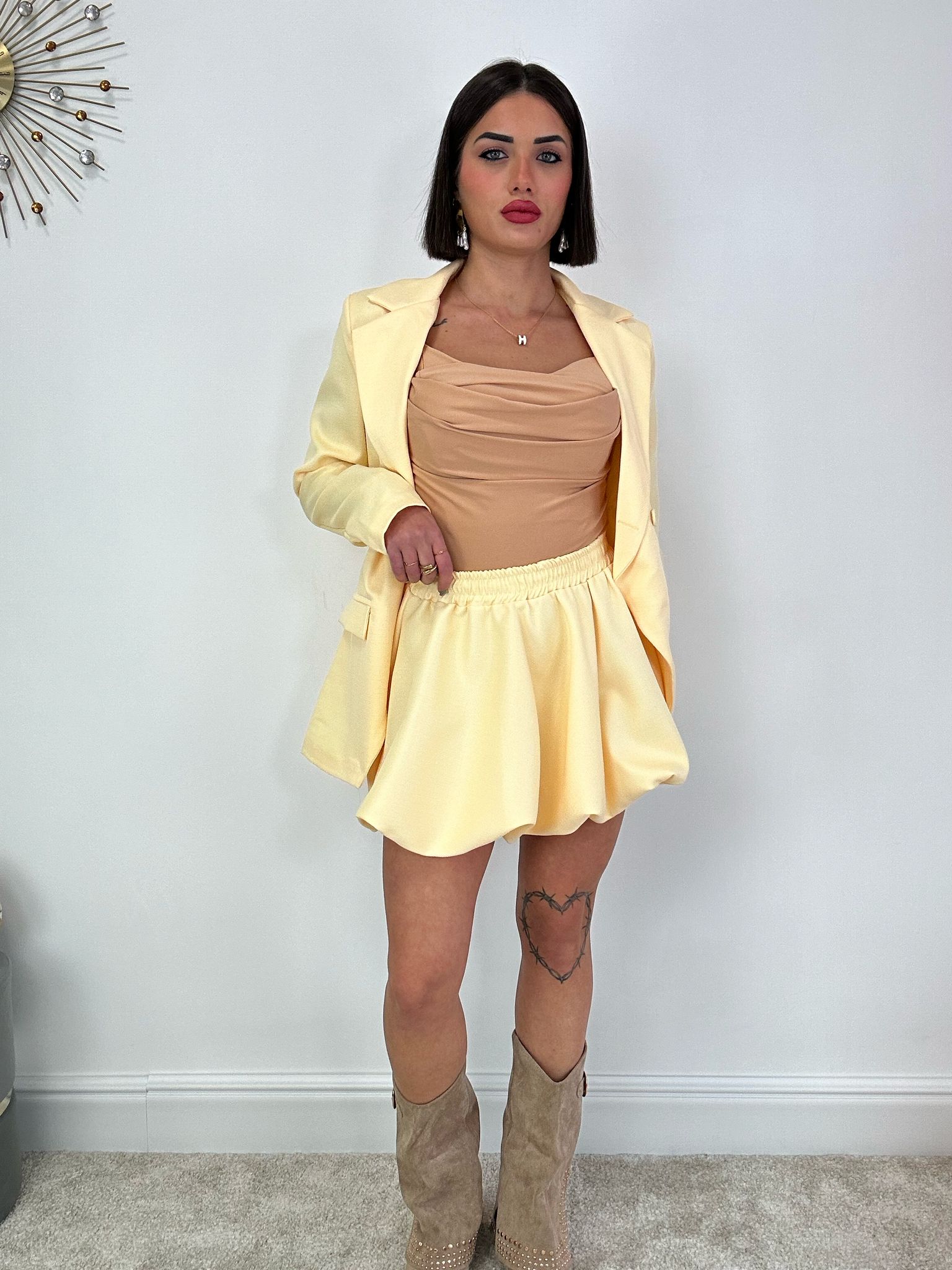 Verona Coordonné (Blazer + Jupe) Jaune