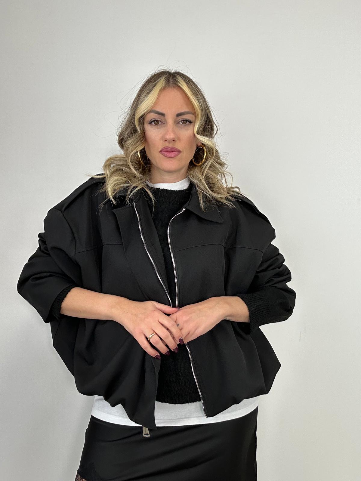 Giubbino Crop M13373 - Nero