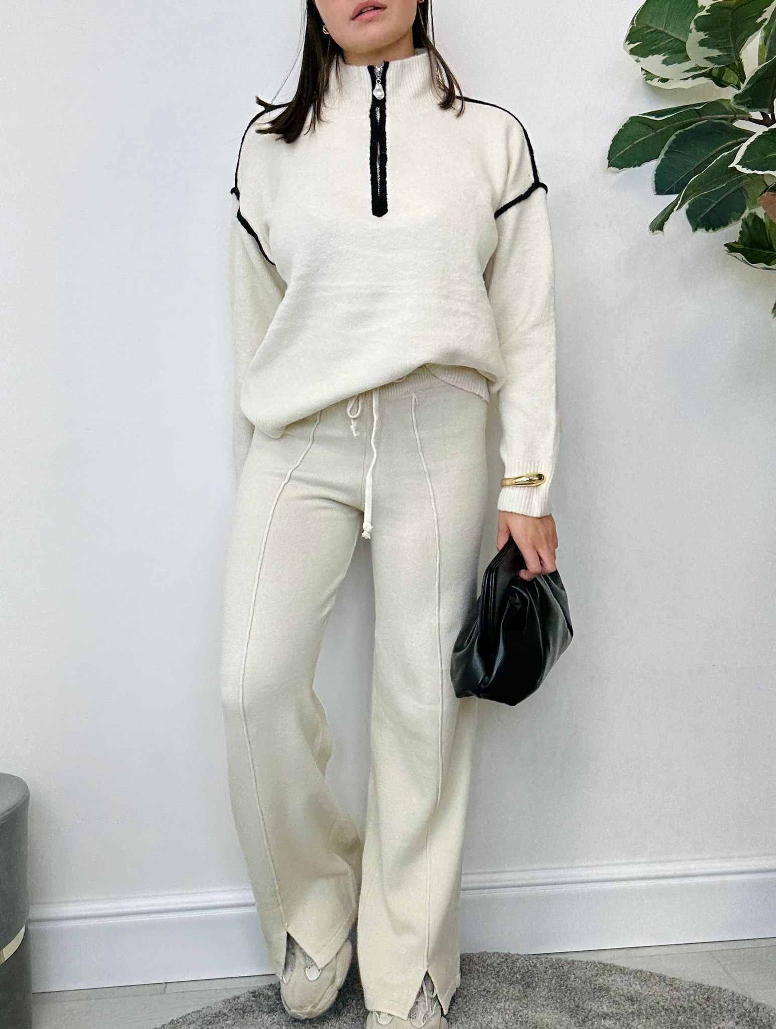 Pantalon en laine - Crème