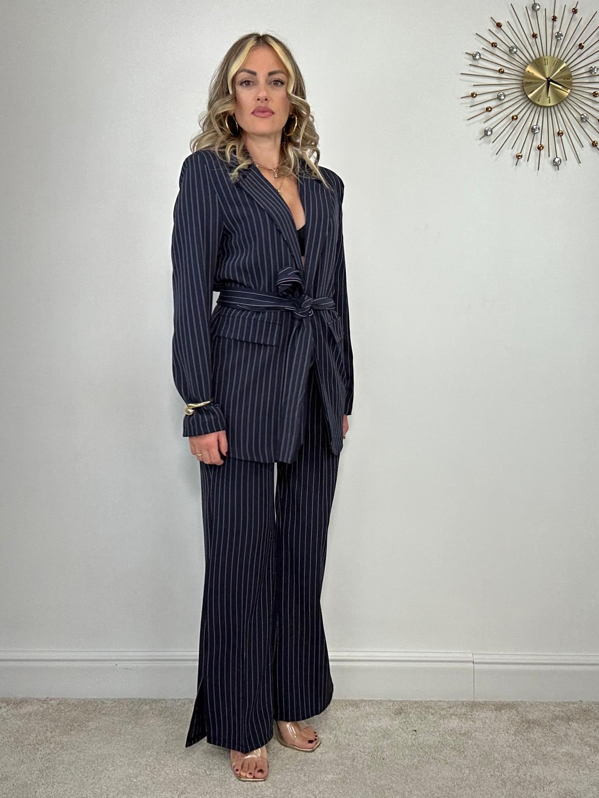 Tailleur Parigi Gessato (Blazer + Pantalone) Blu