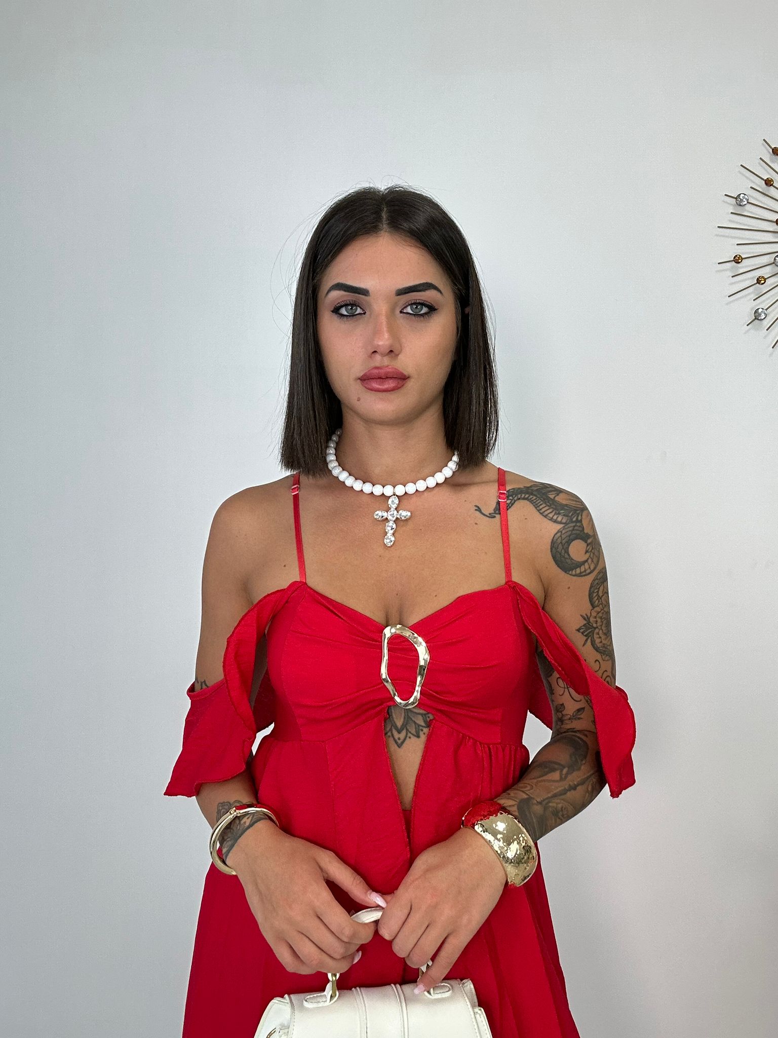 Coordinato Tahiti (Top Lungo + Pantaloncino) Rosso