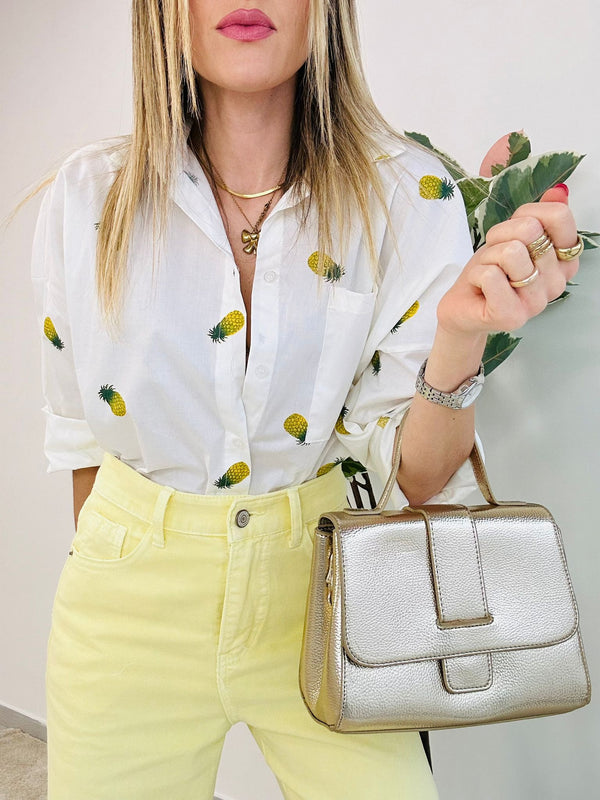 Camicia Ananas - Bianco