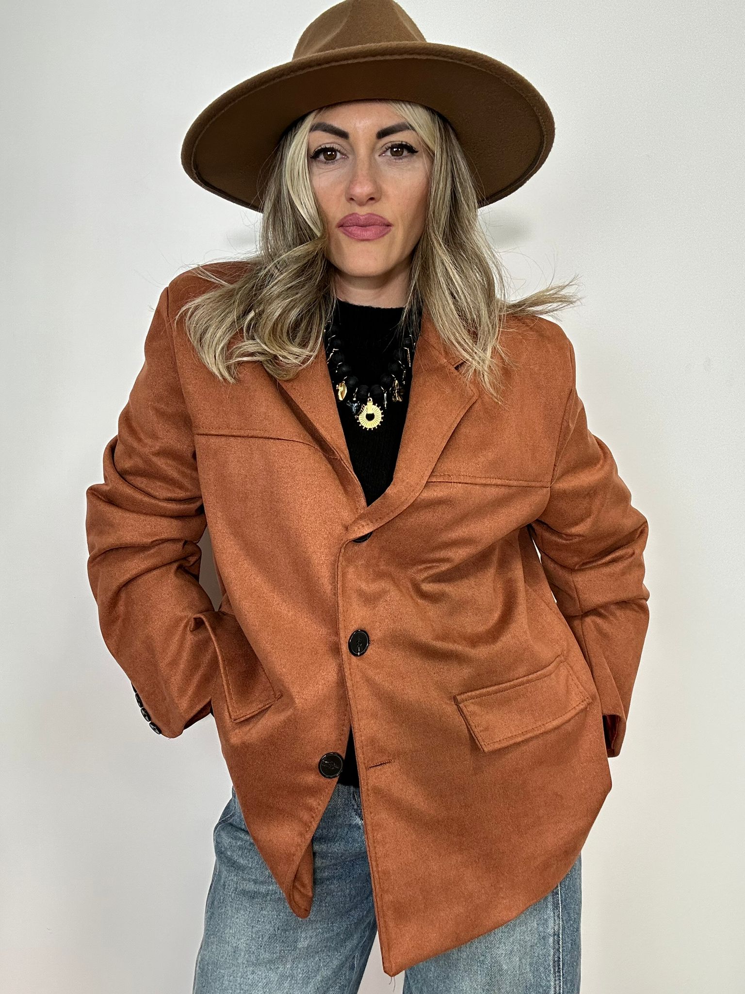 Giacca in Camoscio - Ruggine