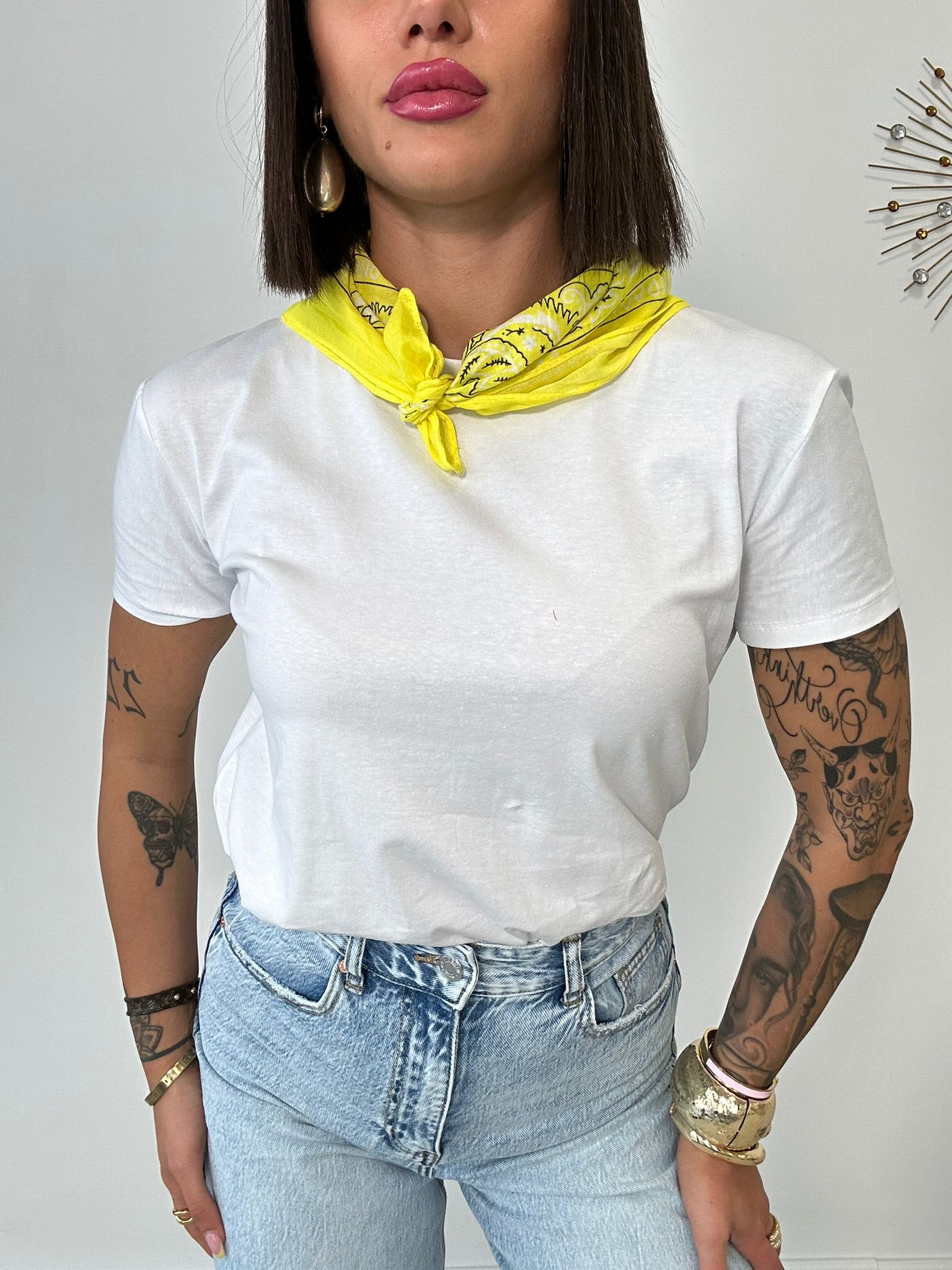 T-shirt con bandana Gialla