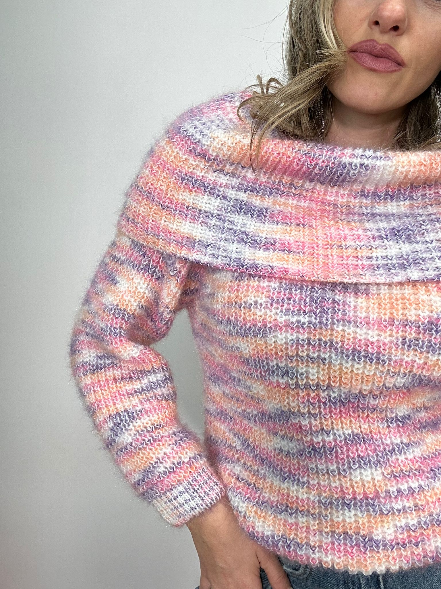 Maglione 1045 - Rosa e Viola