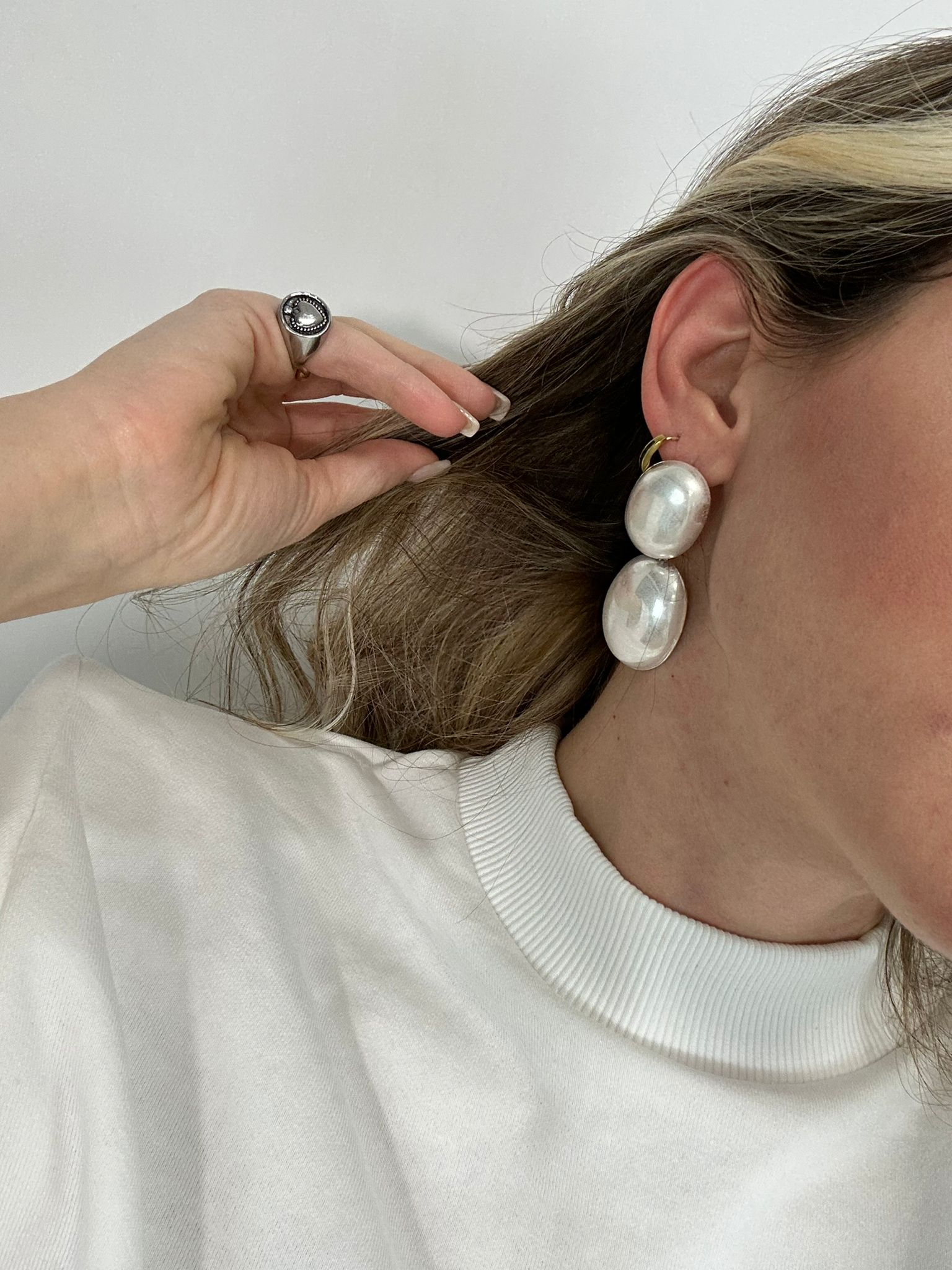 Orecchini pendenti - Bianco