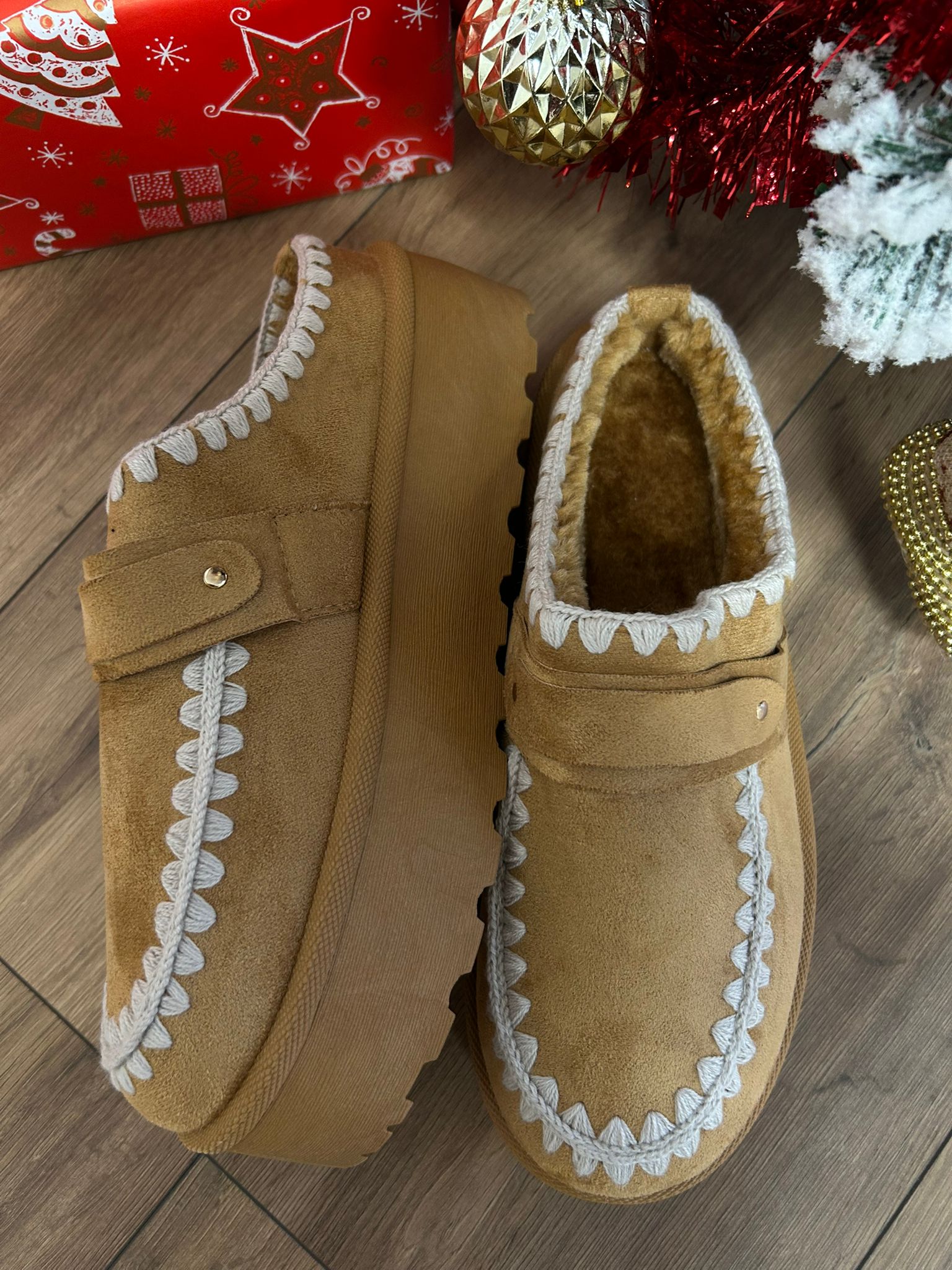 Hausschuhe Kamel - Lieferbar 40-41