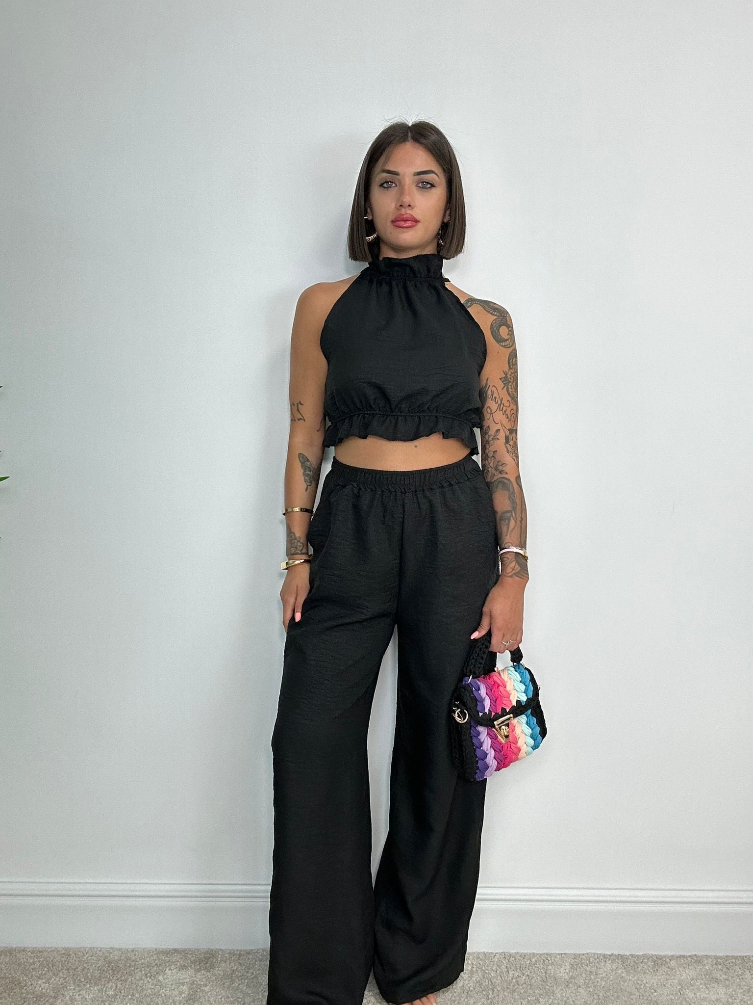 Coordinato Miami (Top + Pantalone) Nero