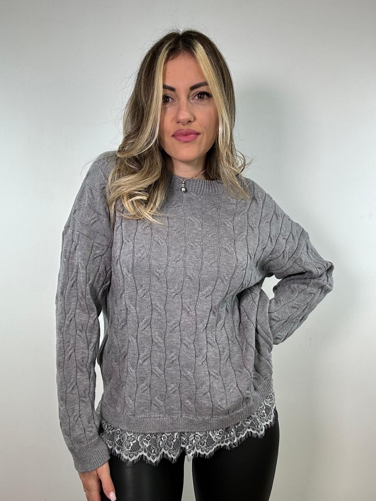 Pullover 25895 - Grau