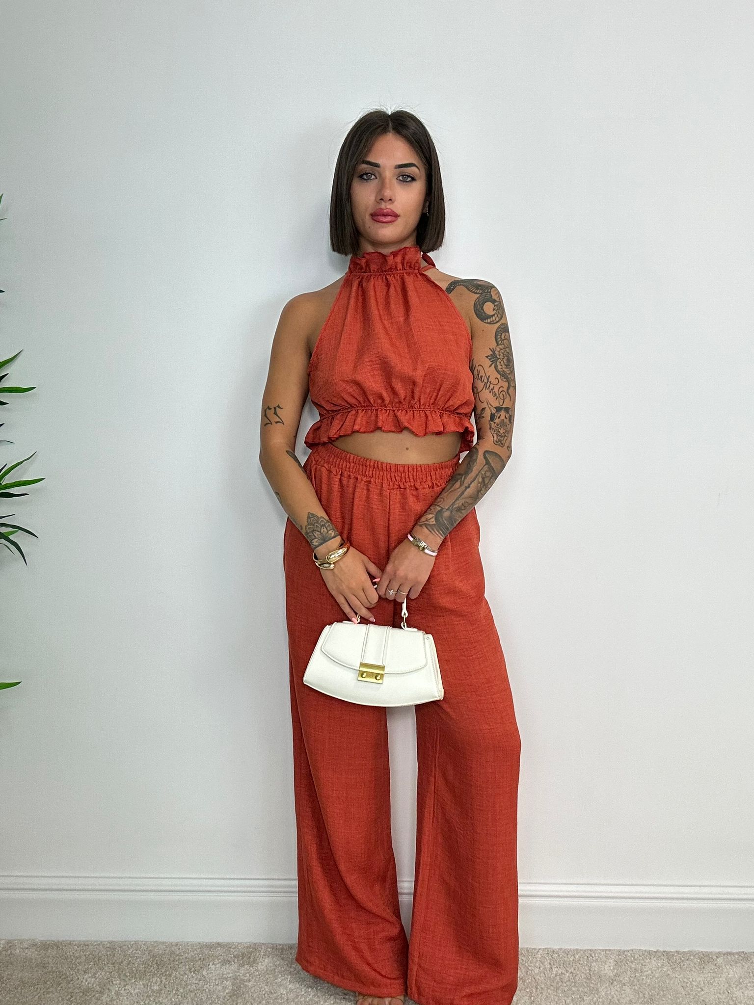 Coordinato Miami (Top + Pantalone) Coccio