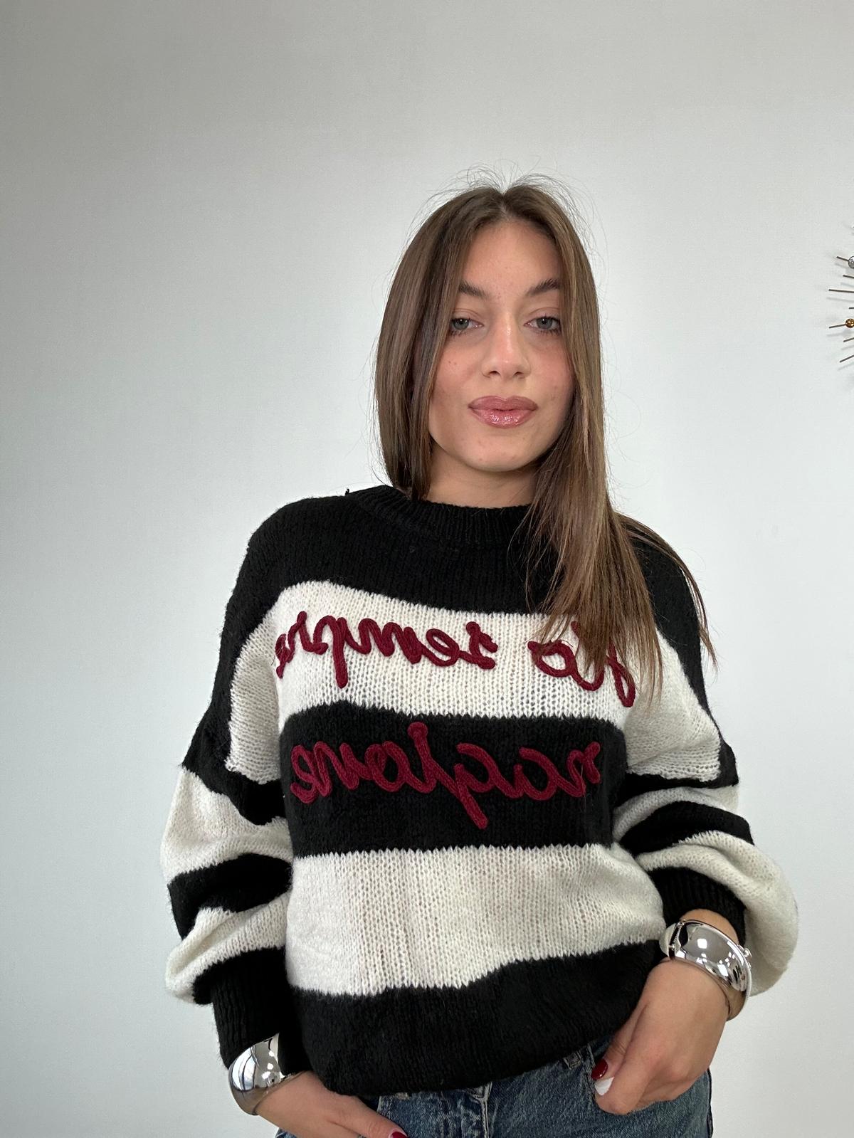 Maglione "Ho sempre ragione" A3130 - Nero