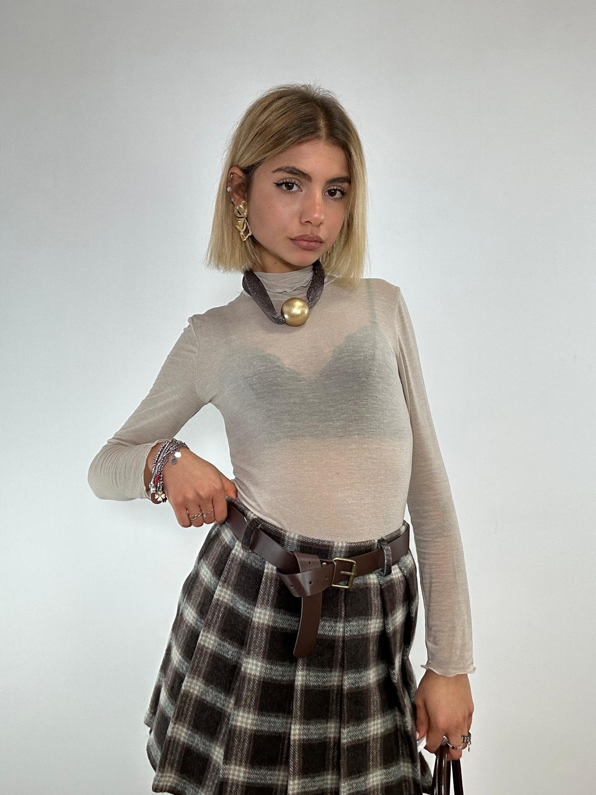 Gonna Pantaloncino 25719 - Marrone e Verde