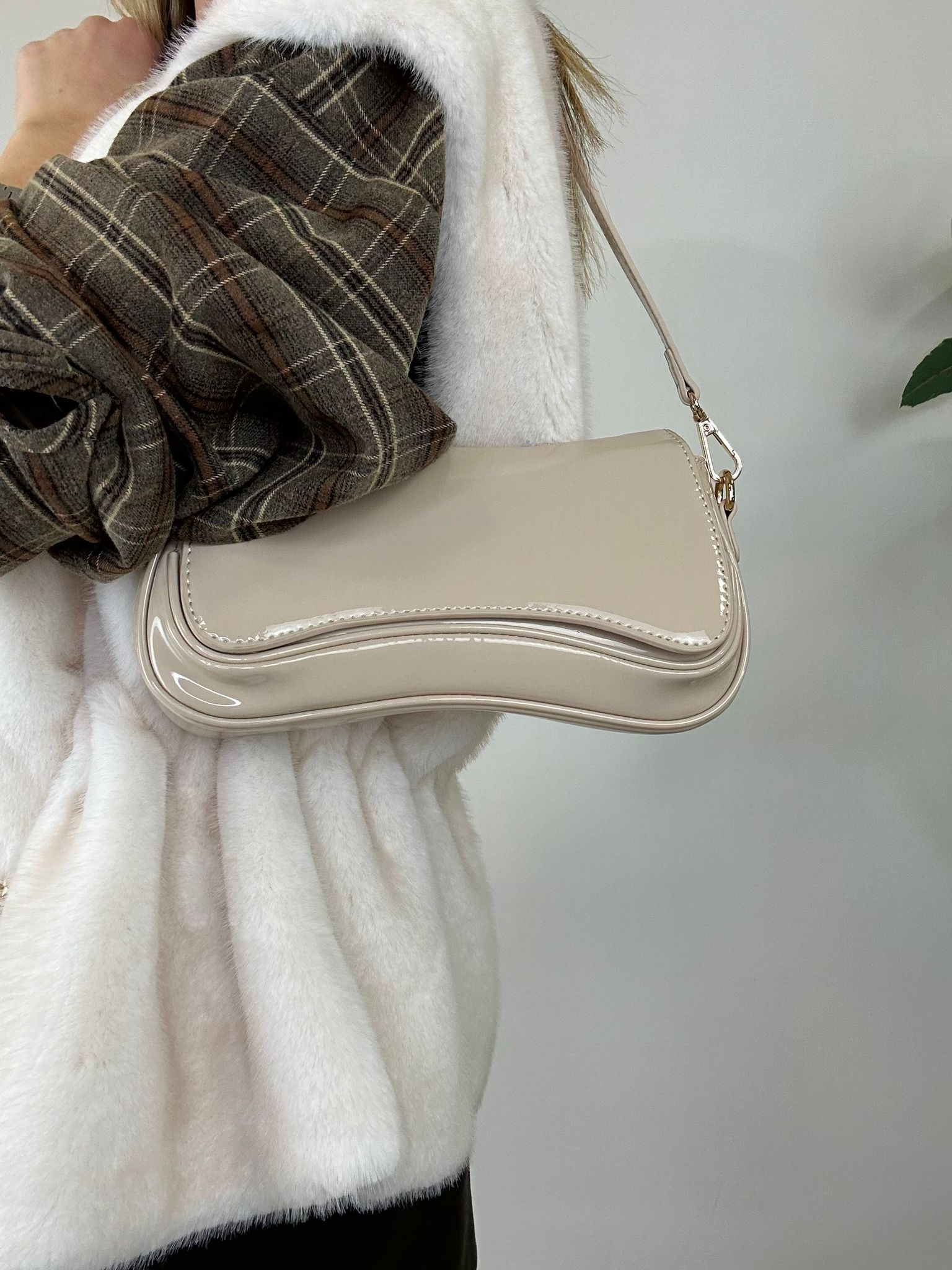 Borsa Mina - Beige Lucido