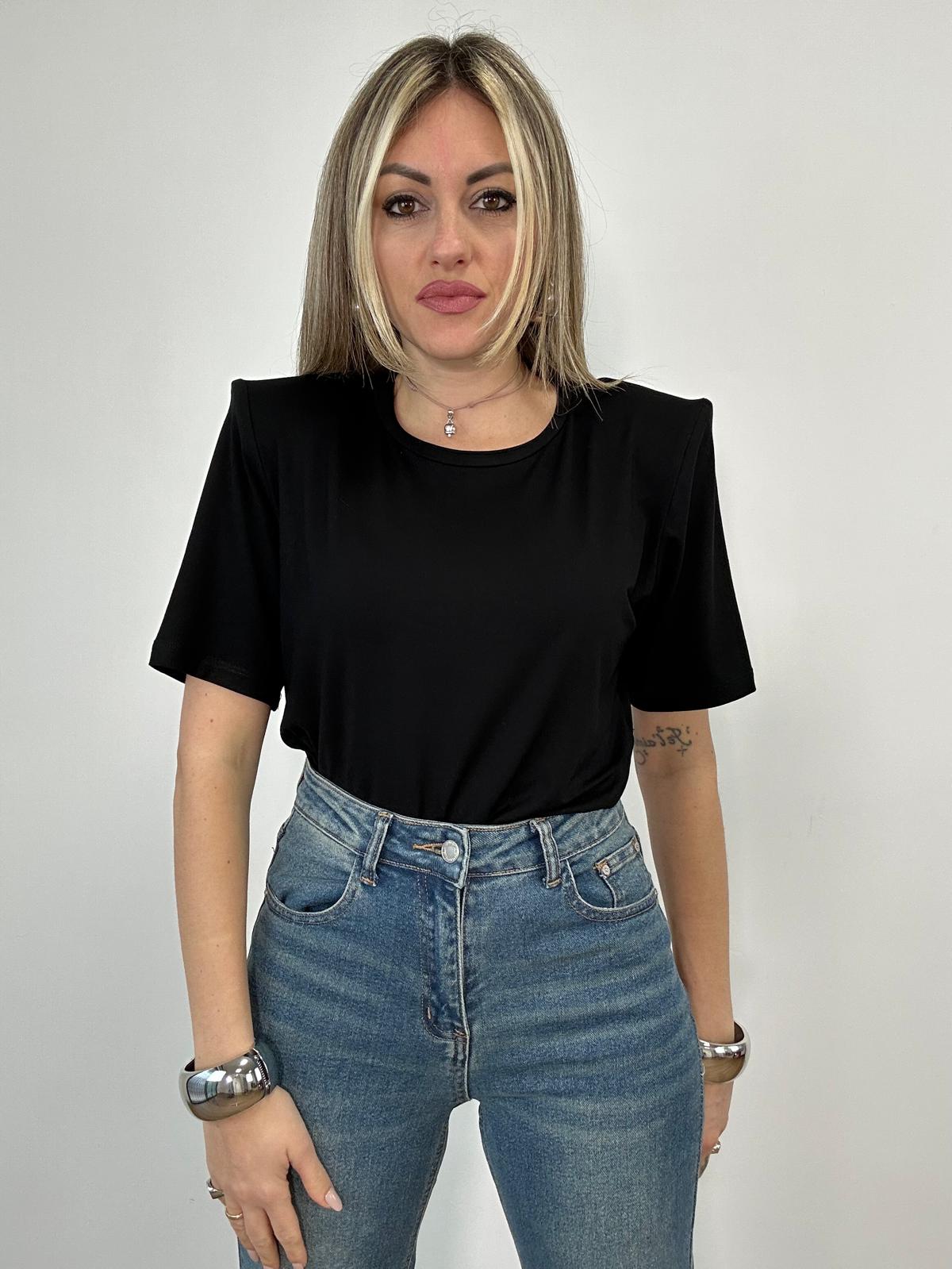 Body con spalline 01 - Nero