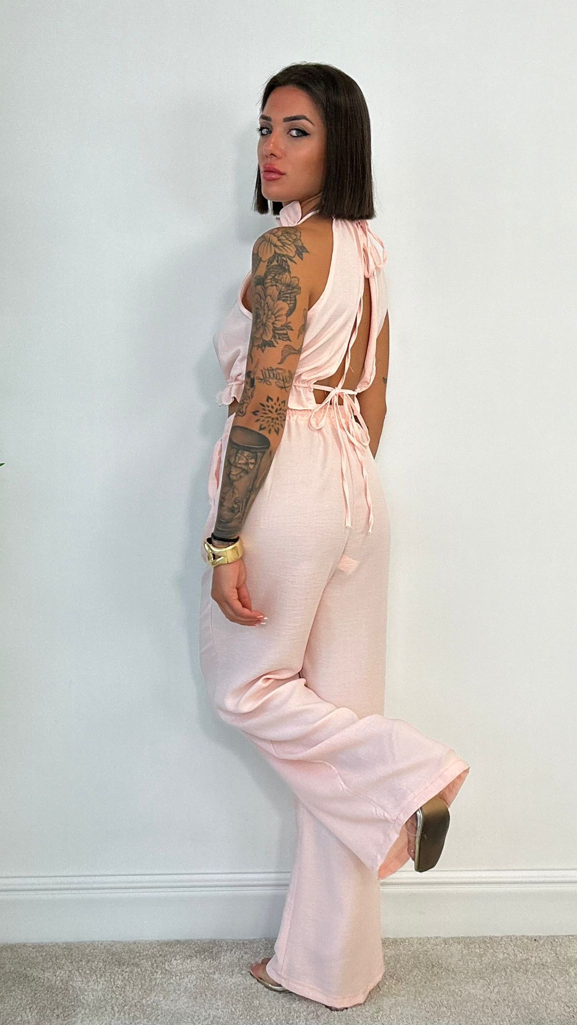 Coordinato Miami (Top + Pantalone) Rosa Chiaro
